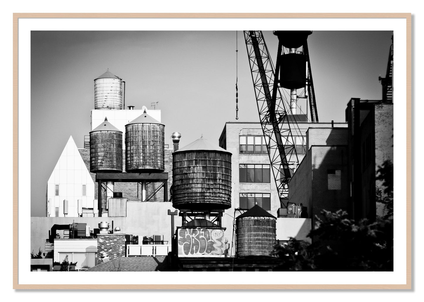 Framed photograph of NYC by Dylan Ozanich, Maple frame, Borders