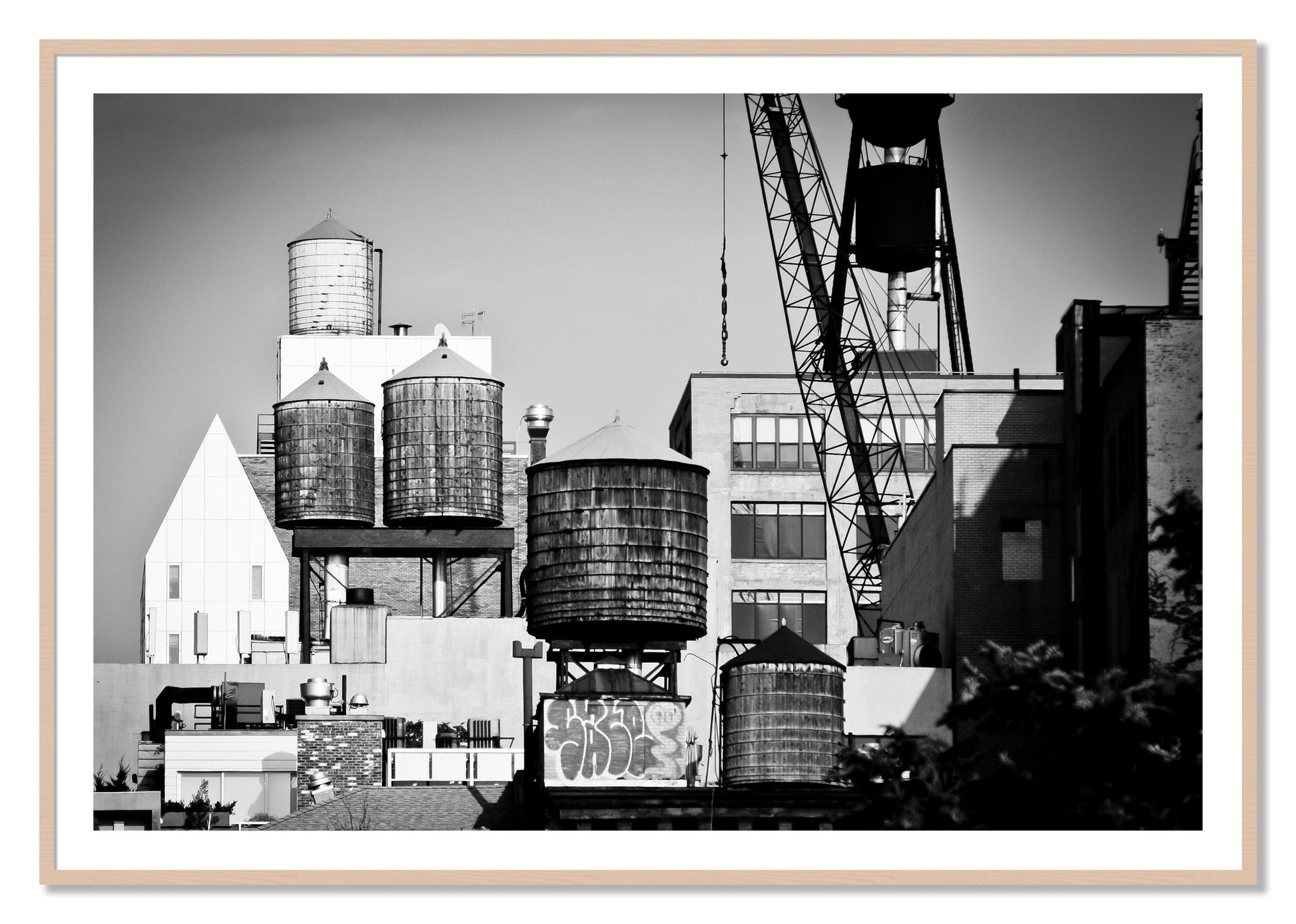 Framed photograph of NYC by Dylan Ozanich, Maple frame, Borders