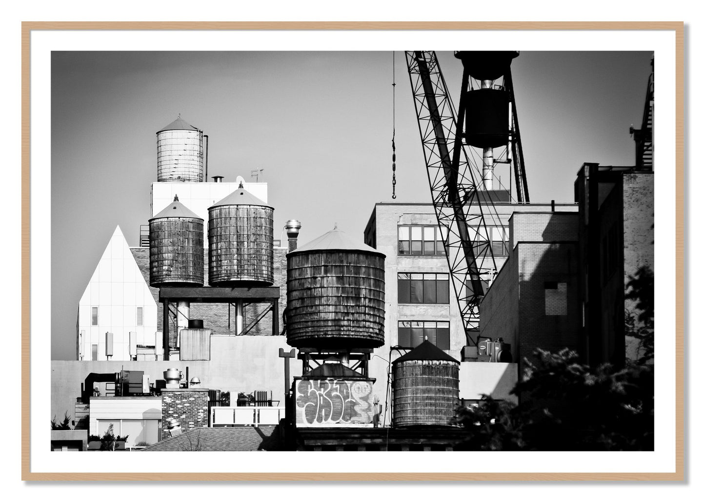 Framed photograph of NYC by Dylan Ozanich, Oak frame, Borders