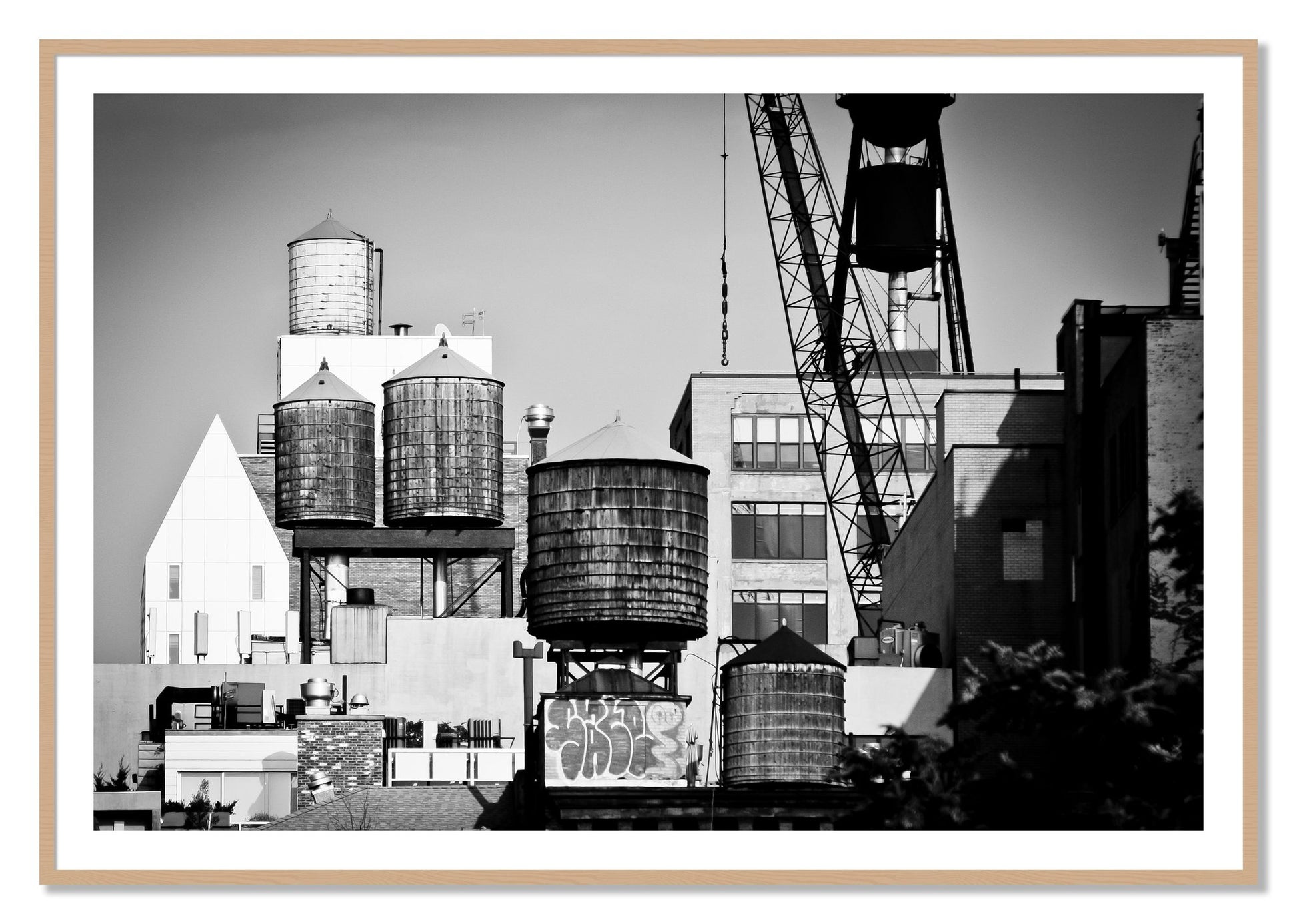 Framed photograph of NYC by Dylan Ozanich, Oak frame, Borders