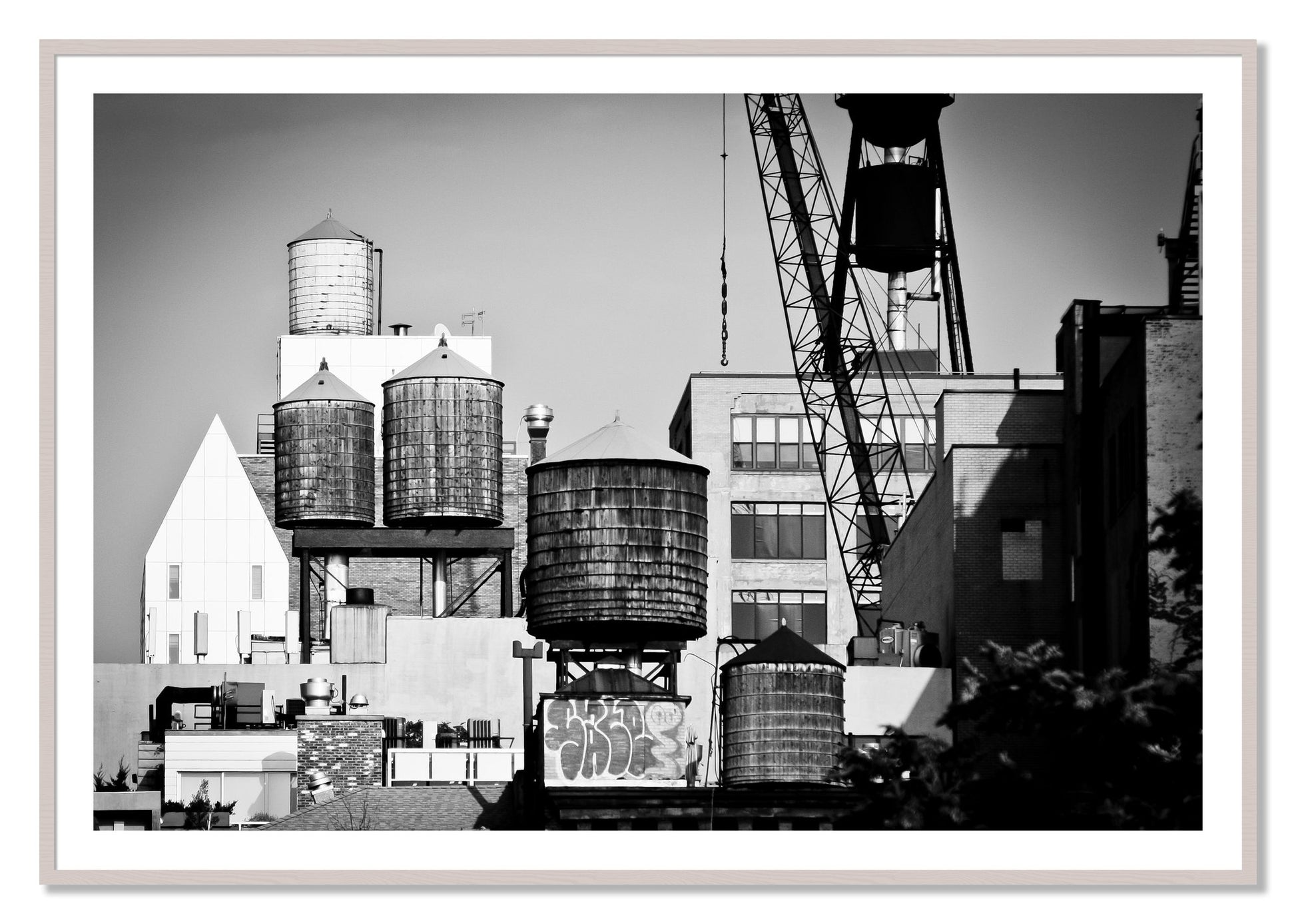 Framed photograph of NYC by Dylan Ozanich, White Maple frame, Borders