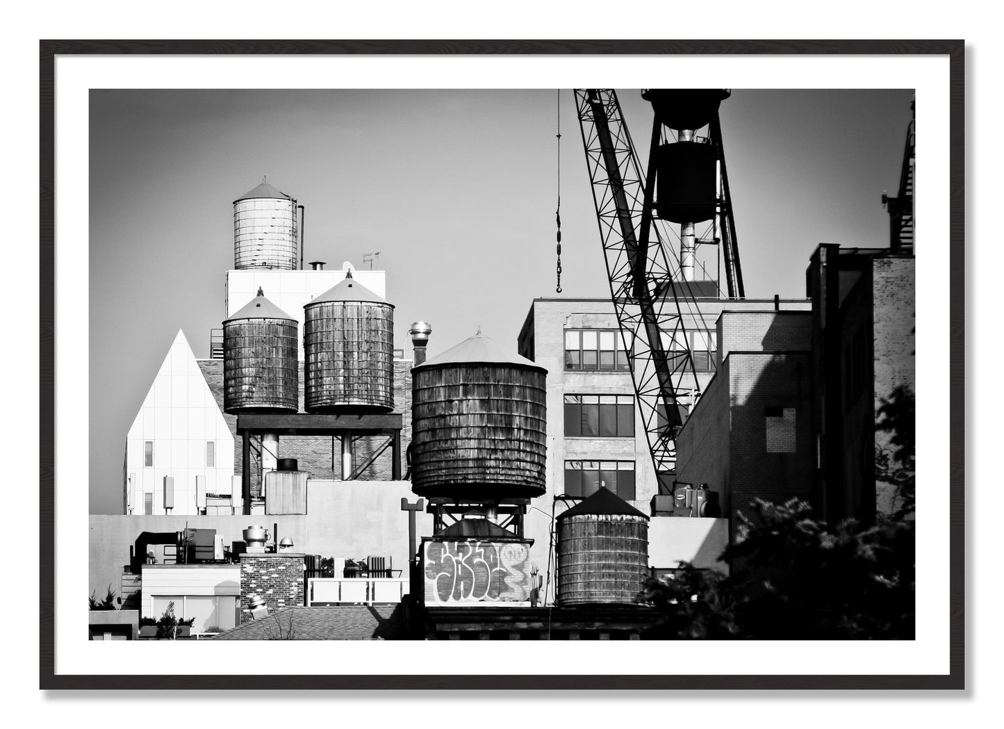 Framed photograph of NYC by Dylan Ozanich, Black Walnut frame, Borders