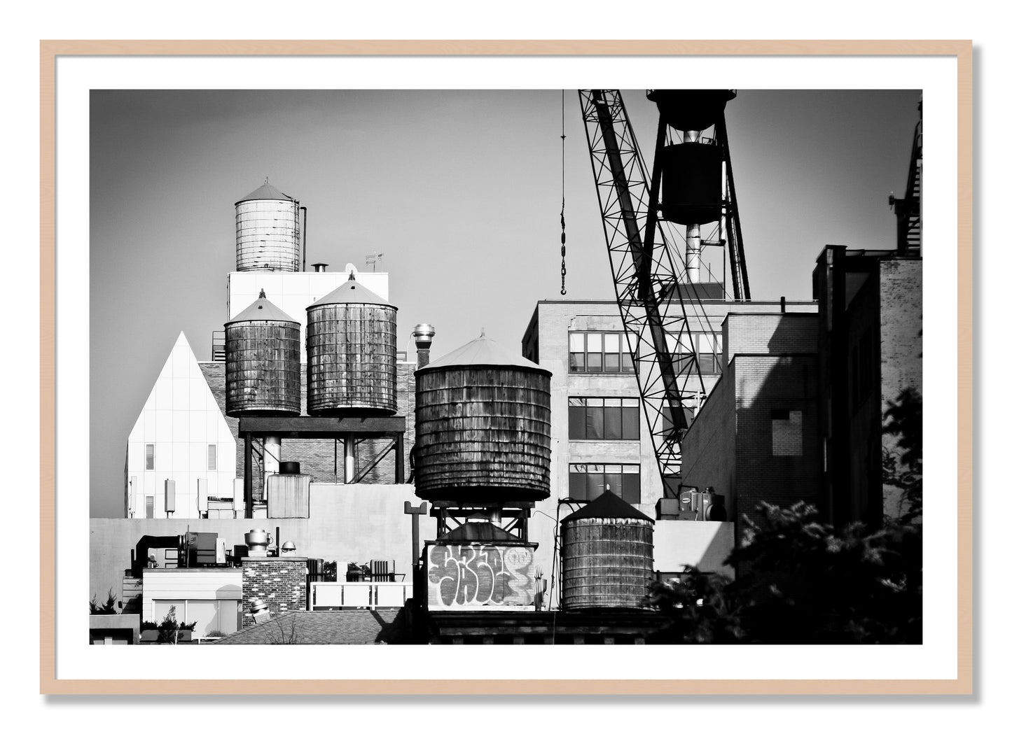Framed photograph of NYC by Dylan Ozanich, Maple frame, Borders