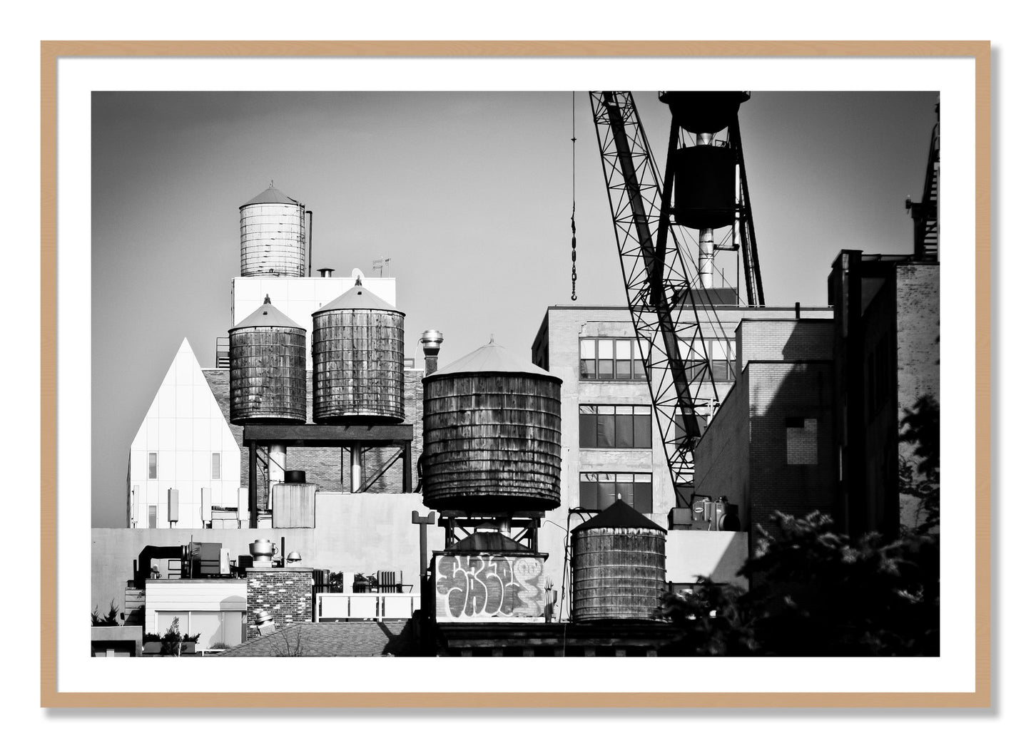 Framed photograph of NYC by Dylan Ozanich, Oak frame, Borders