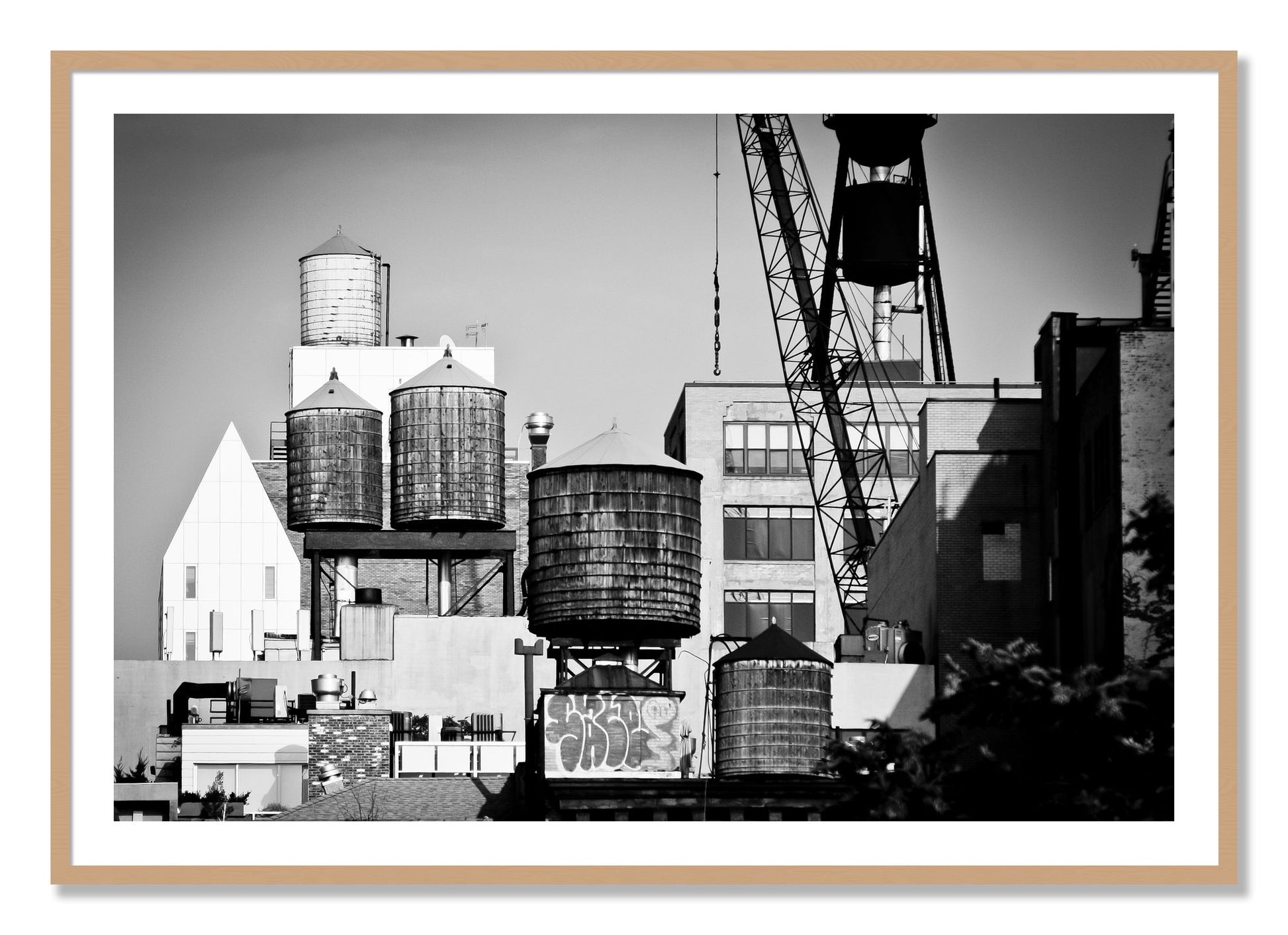 Framed photograph of NYC by Dylan Ozanich, Oak frame, Borders