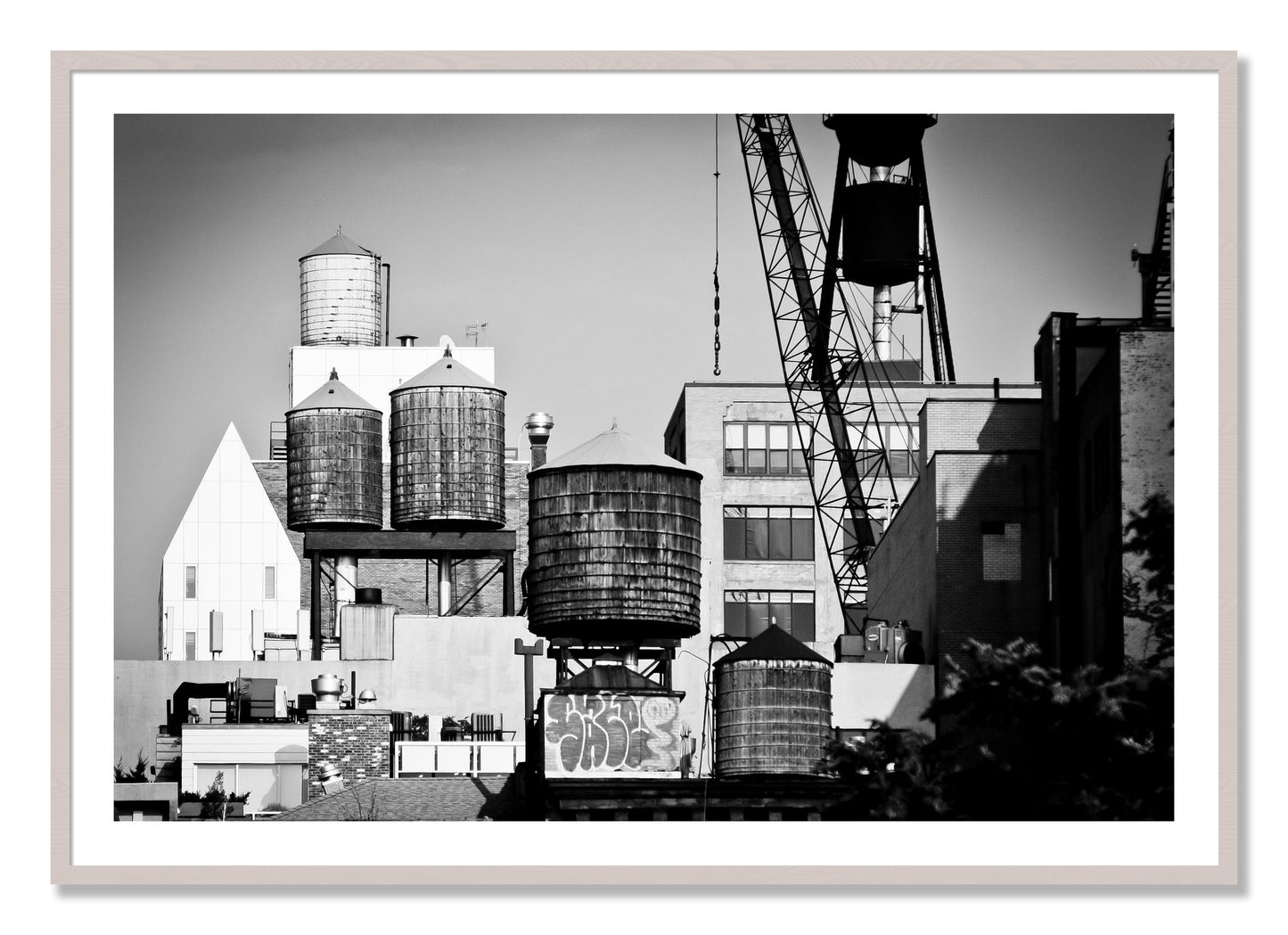 Framed photograph of NYC by Dylan Ozanich, White Maple frame, Borders