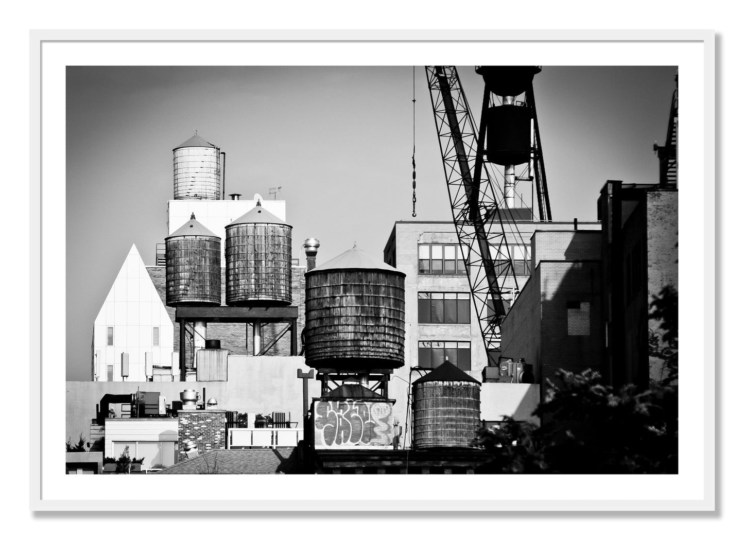 Framed photograph of NYC by Dylan Ozanich, White frame, Borders