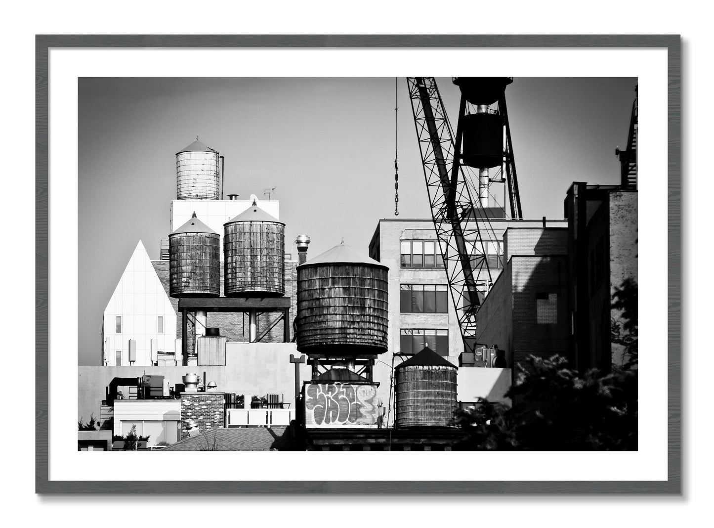 Framed photograph of NYC by Dylan Ozanich, Grey frame, Borders