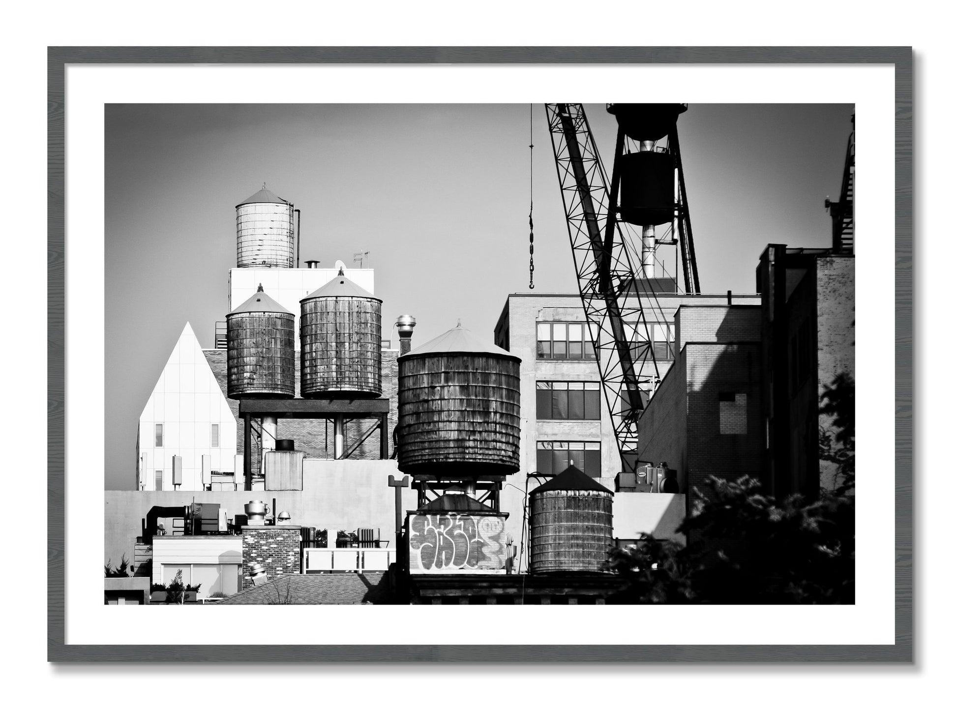 Framed photograph of NYC by Dylan Ozanich, Grey frame, Borders