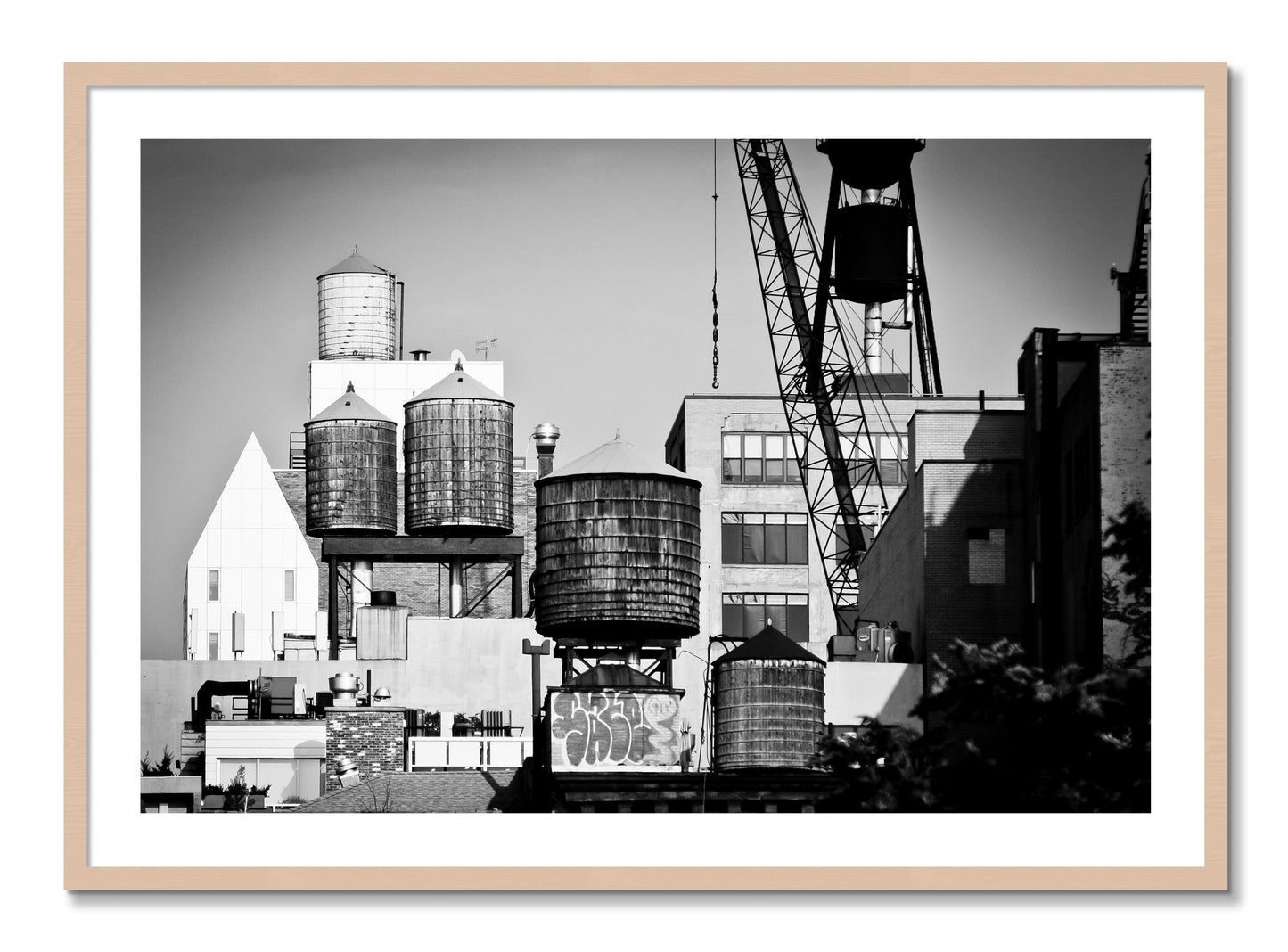 Framed photograph of NYC by Dylan Ozanich, Maple frame, Borders