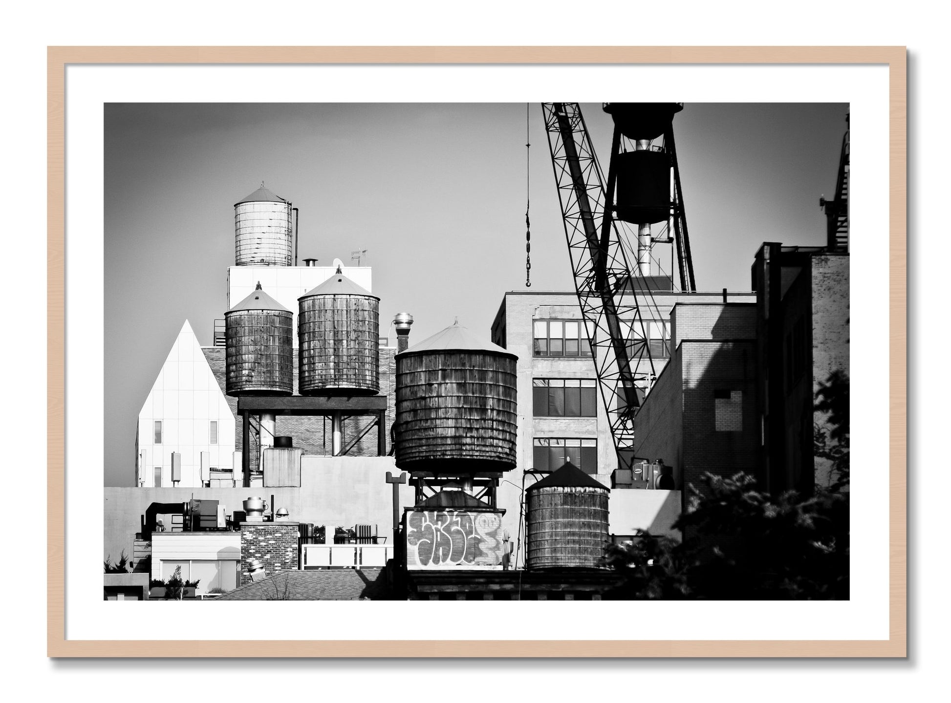 Framed photograph of NYC by Dylan Ozanich, Maple frame, Borders