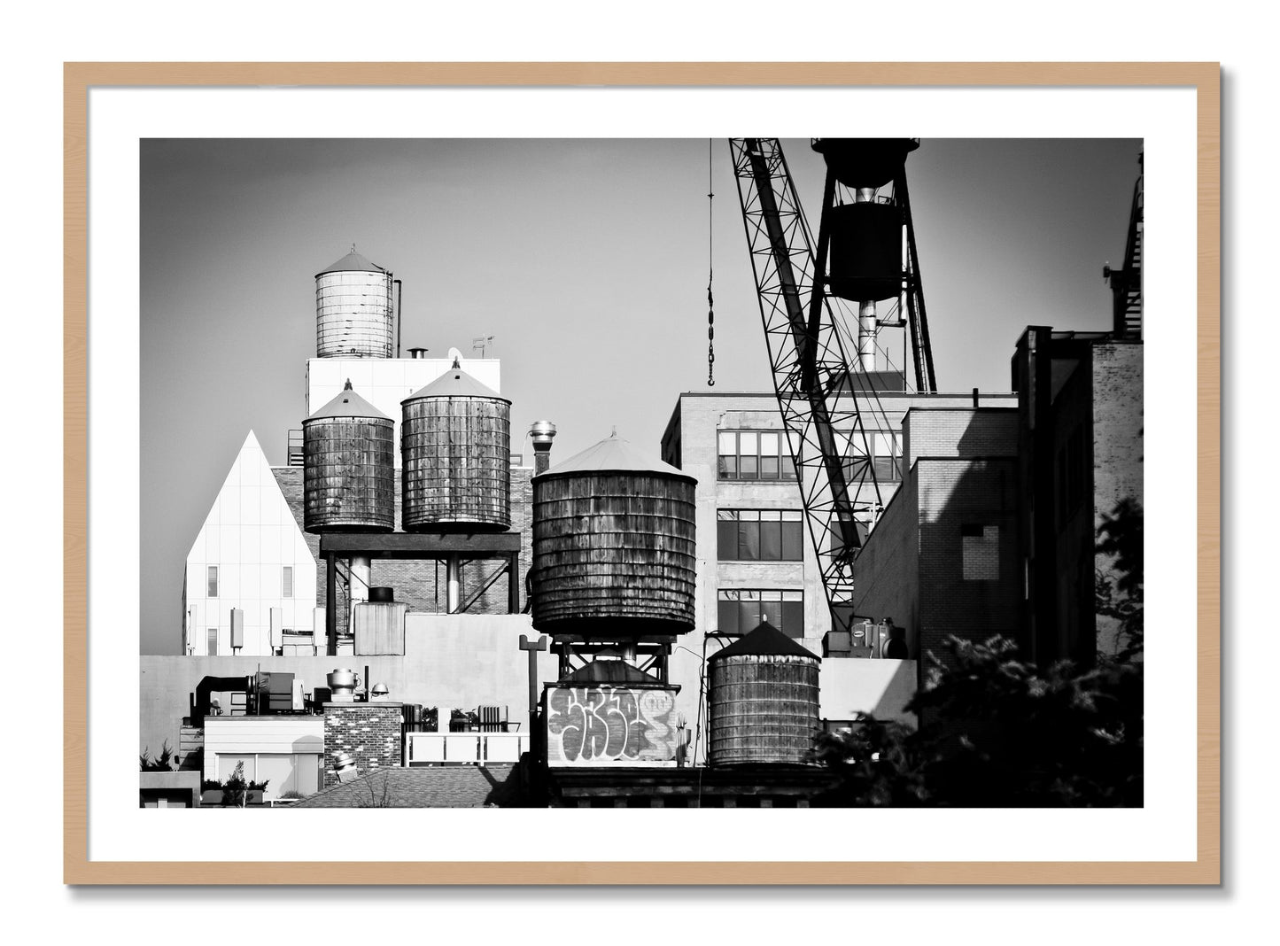 Framed photograph of NYC by Dylan Ozanich, Oak frame, Borders