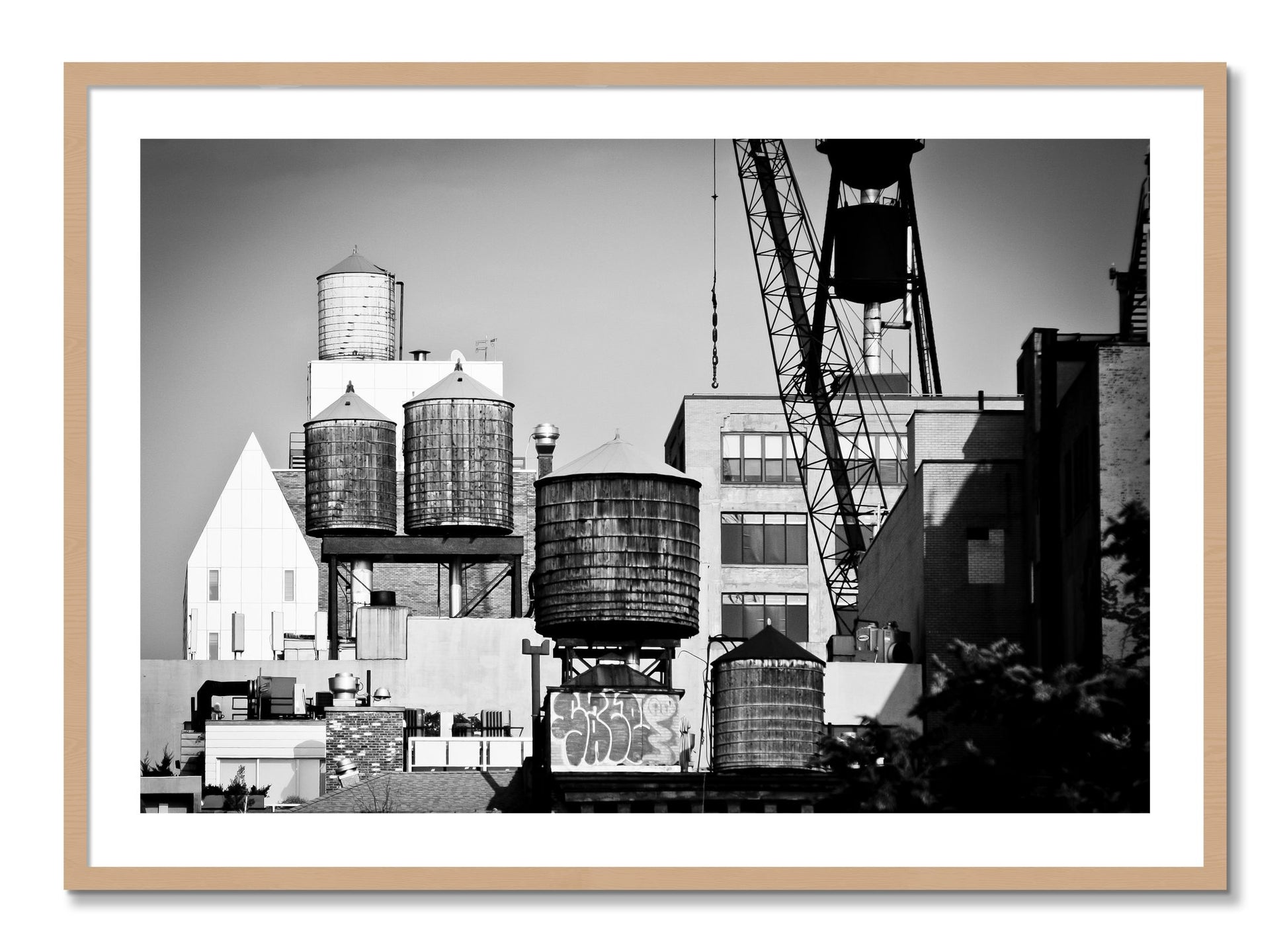 Framed photograph of NYC by Dylan Ozanich, Oak frame, Borders