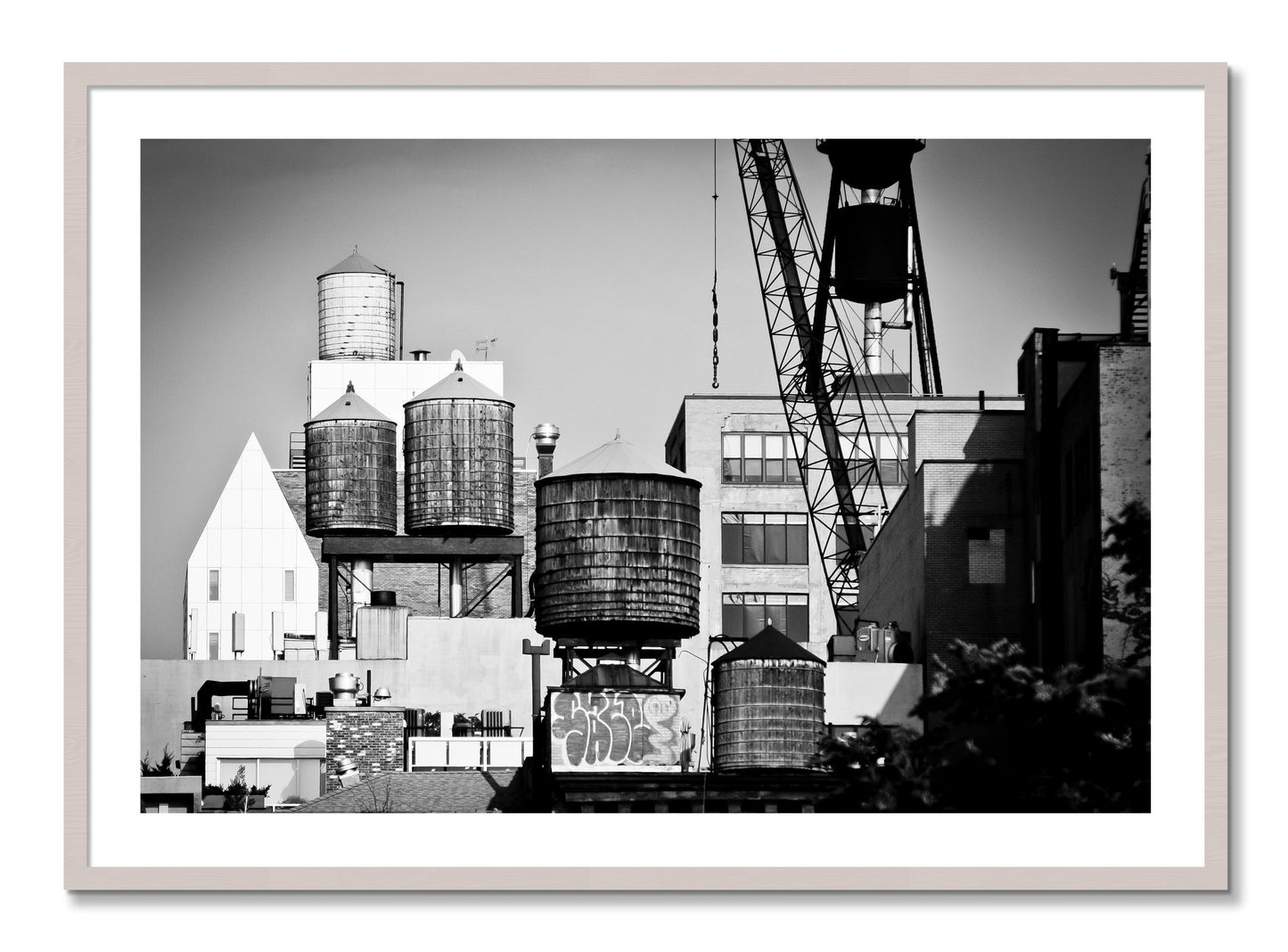 Framed photograph of NYC by Dylan Ozanich, White Maple frame, Borders