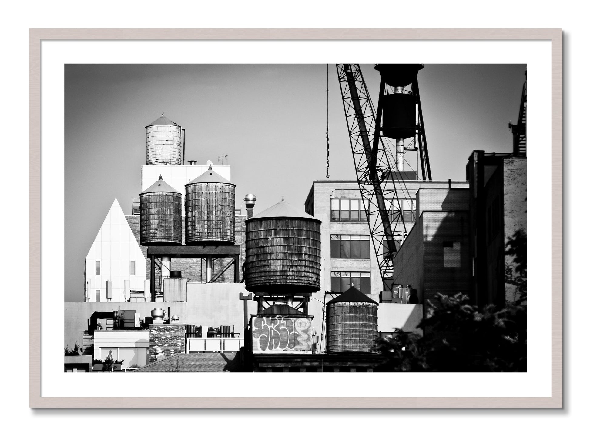 Framed photograph of NYC by Dylan Ozanich, White Maple frame, Borders