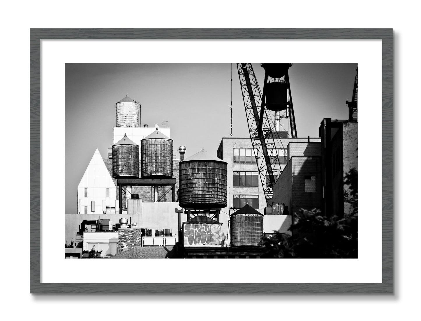 Framed photograph of NYC by Dylan Ozanich, Grey frame, Borders