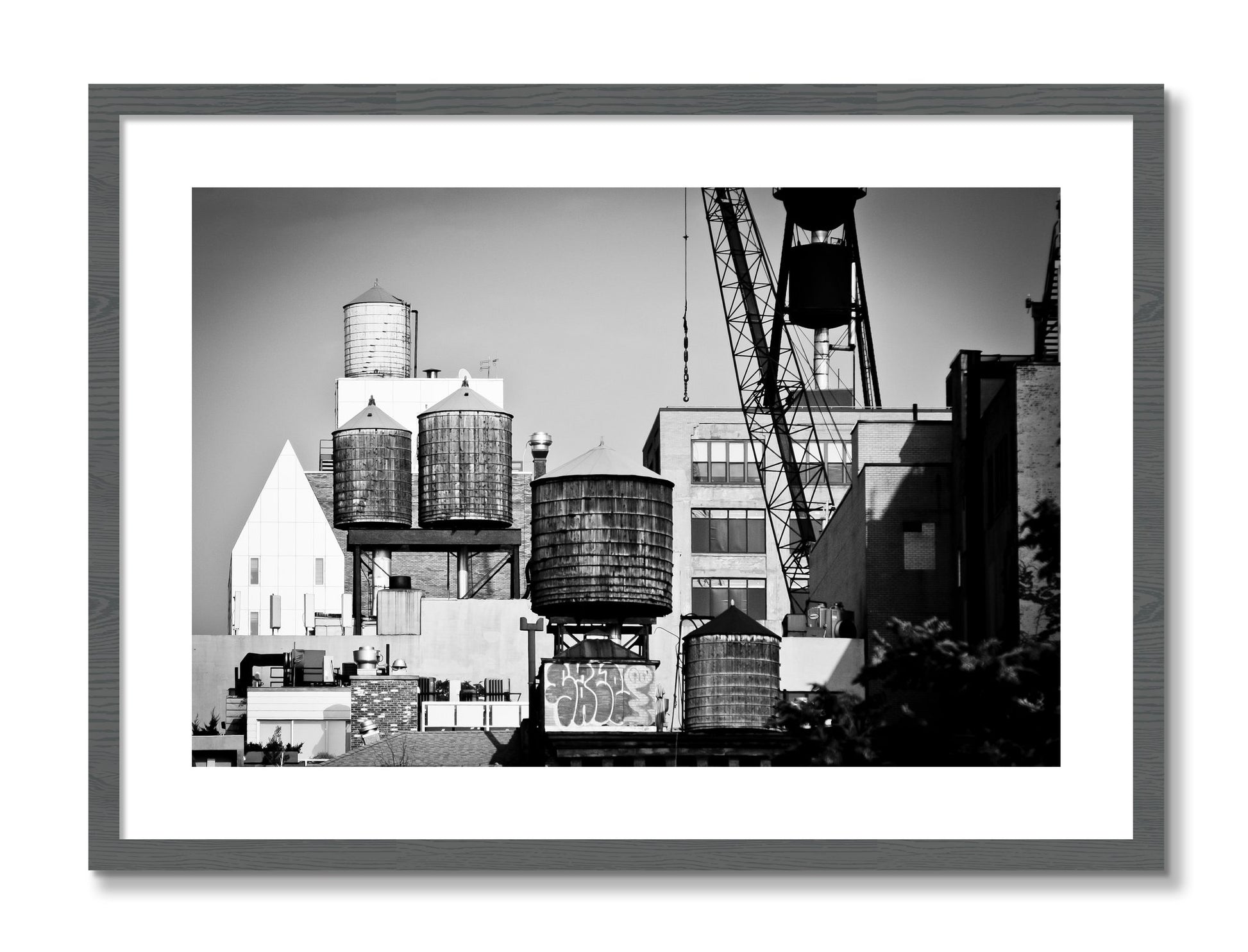Framed photograph of NYC by Dylan Ozanich, Grey frame, Borders