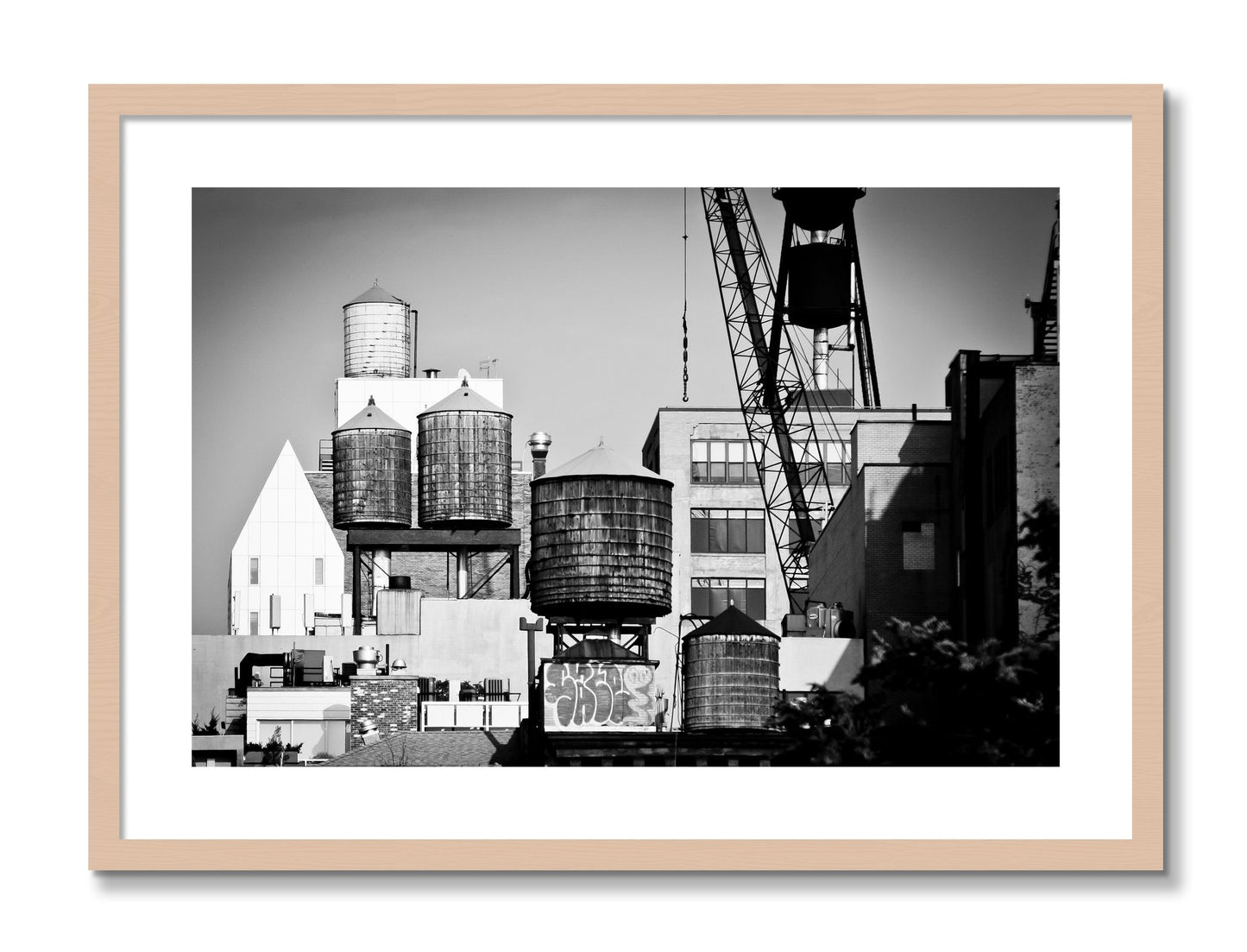 Framed photograph of NYC by Dylan Ozanich, Maple frame, Borders