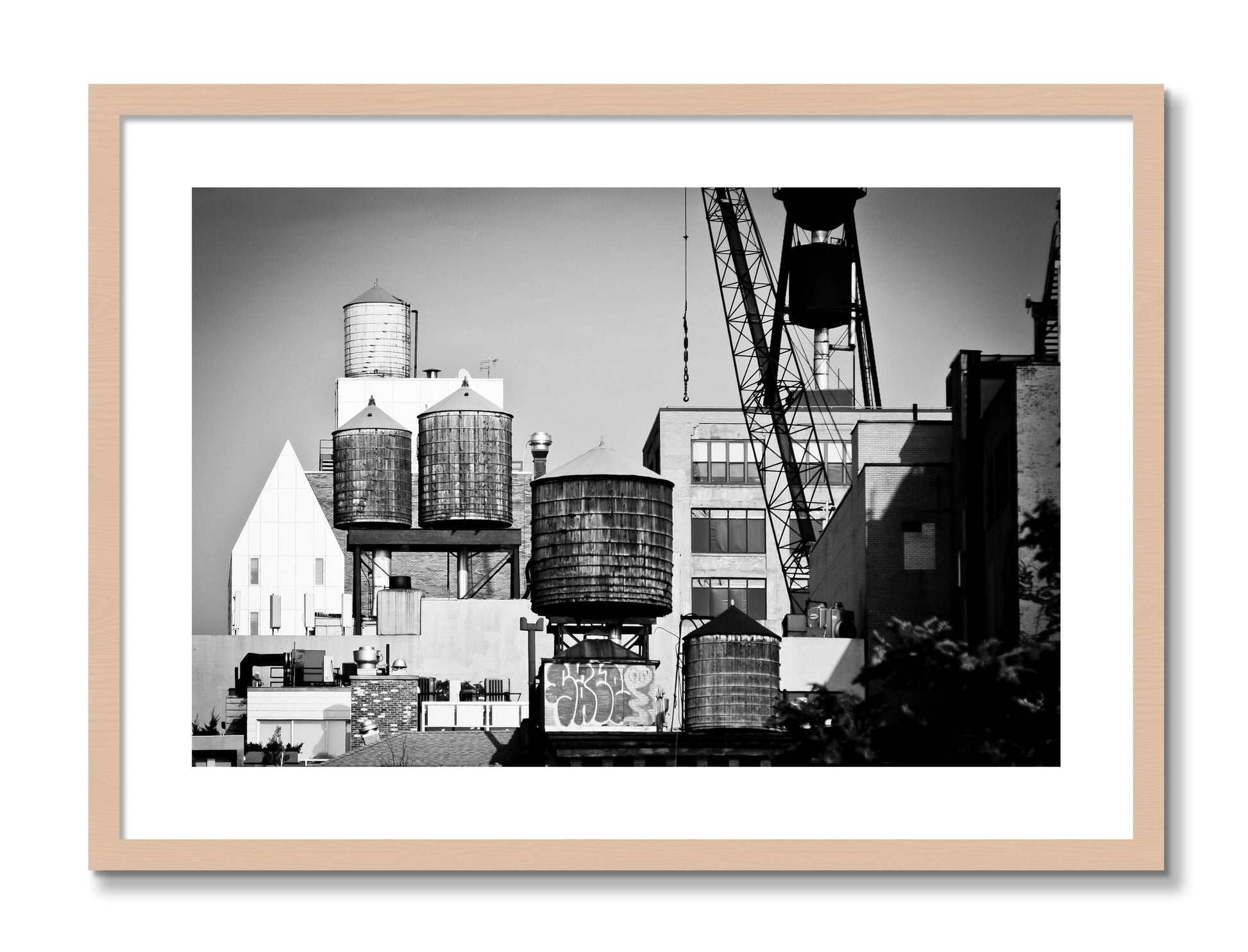 Framed photograph of NYC by Dylan Ozanich, Maple frame, Borders