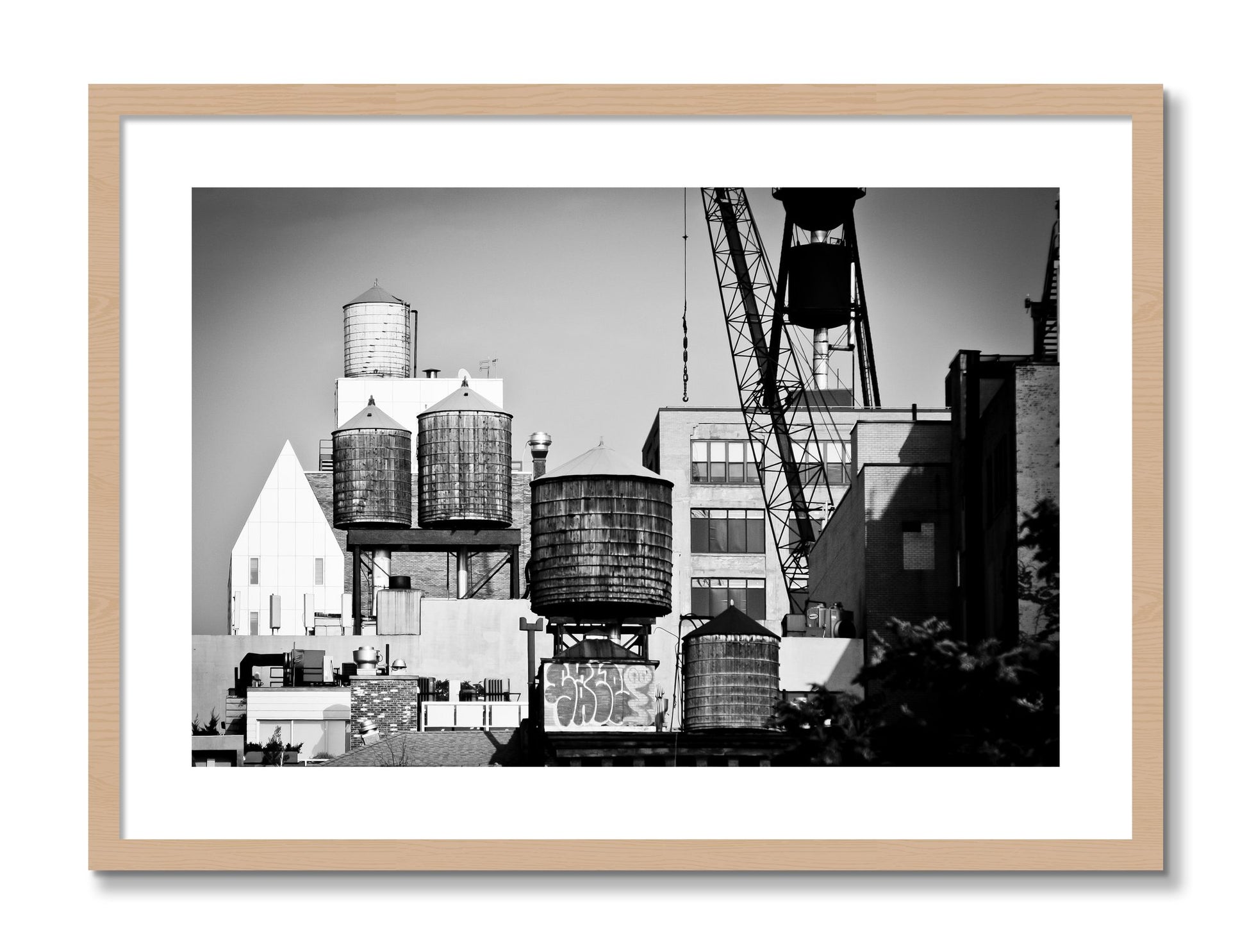 Framed photograph of NYC by Dylan Ozanich, Oak frame, Borders