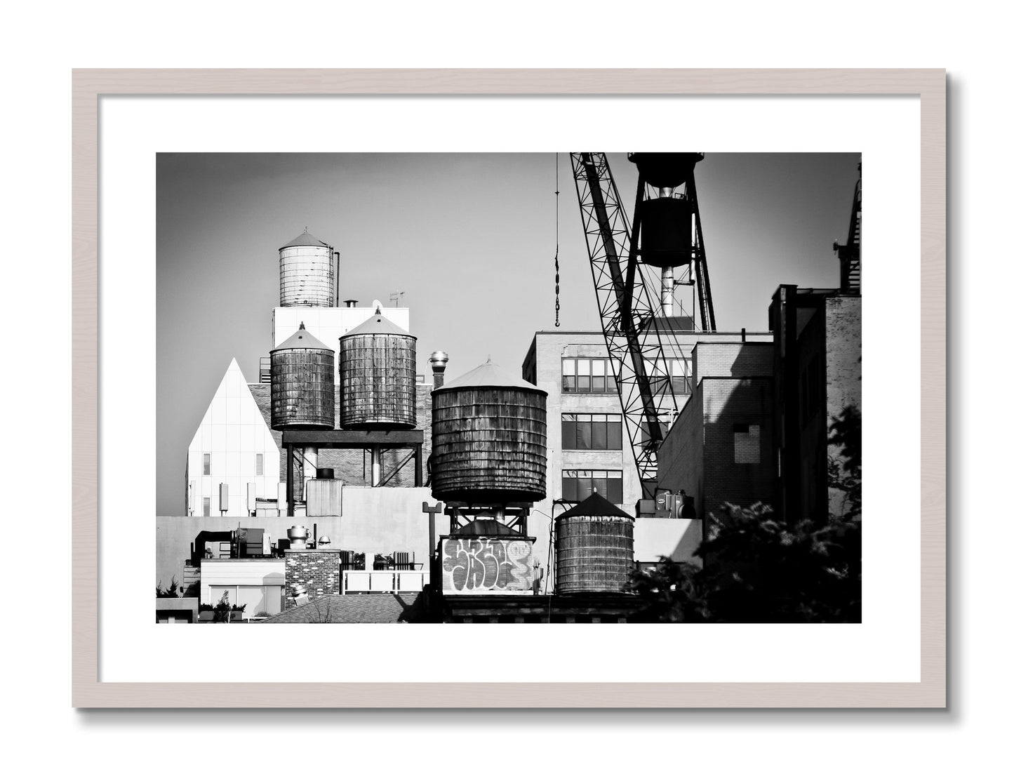 Framed photograph of NYC by Dylan Ozanich, White Maple frame, Borders
