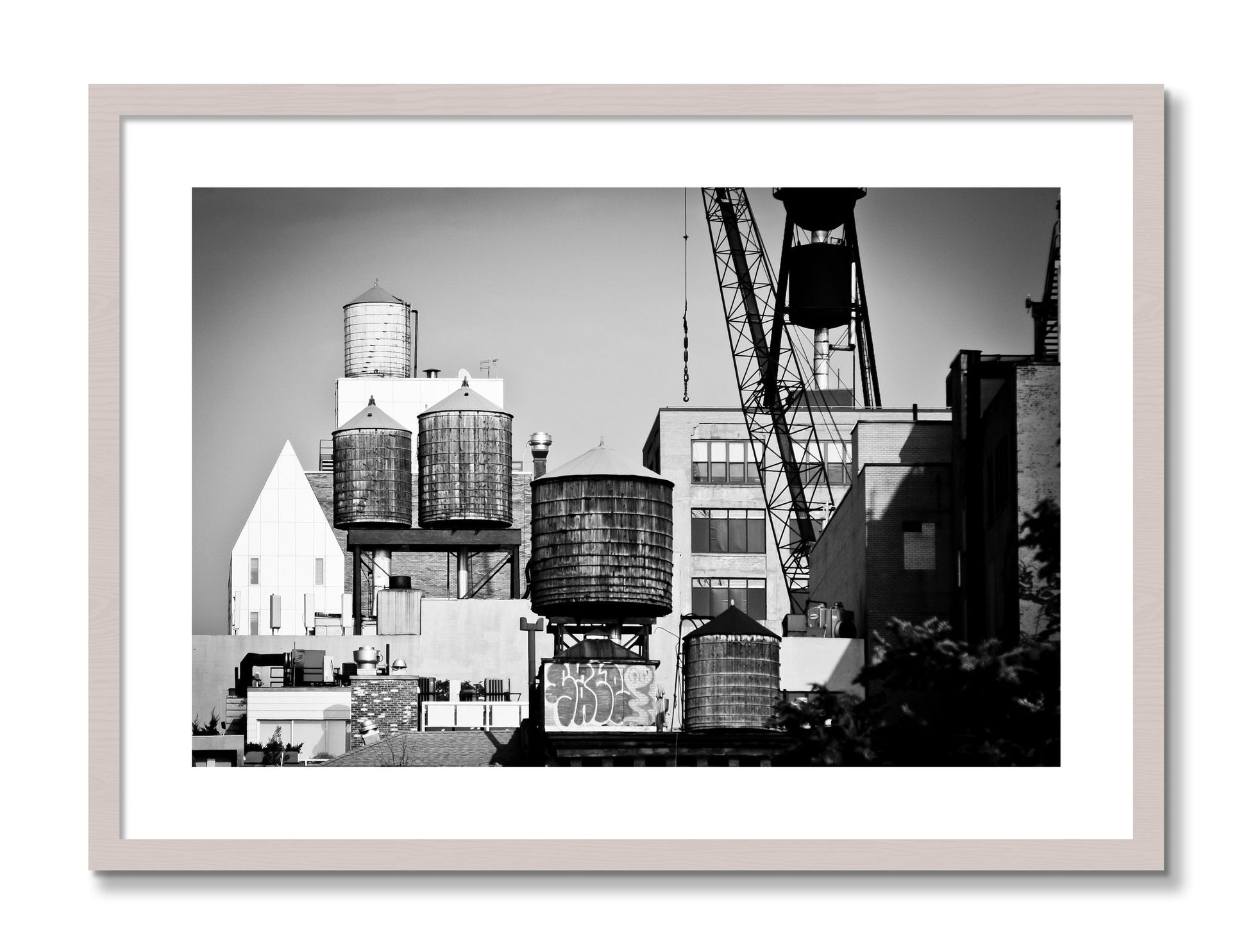 Framed photograph of NYC by Dylan Ozanich, White Maple frame, Borders