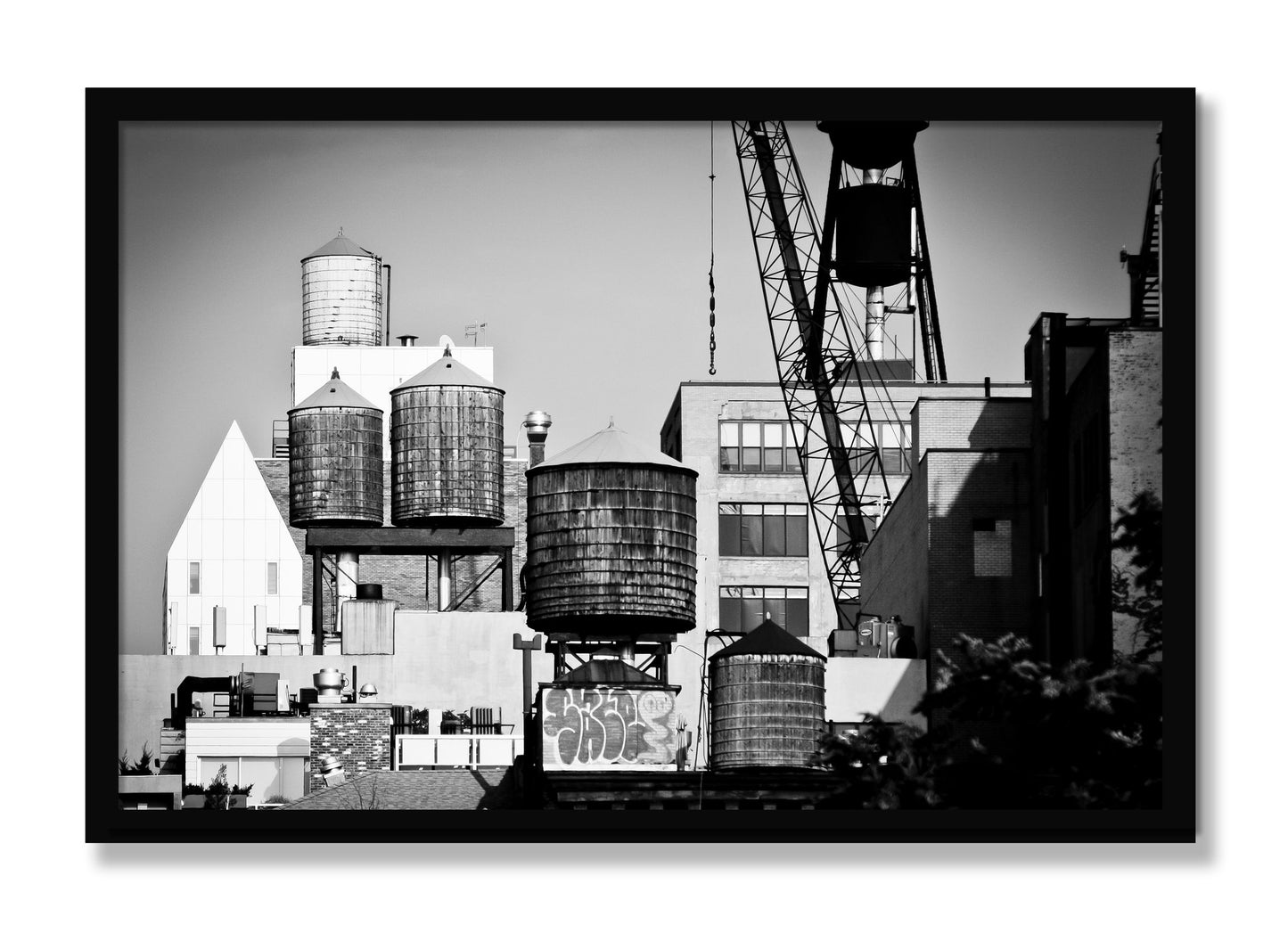 Framed photograph of NYC by Dylan Ozanich, Black frame, Full Bleed