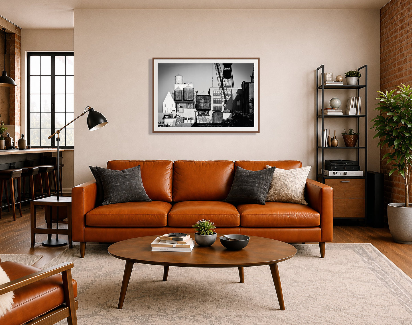 Framed photograph of NYC by Dylan Ozanich displayed on a wall