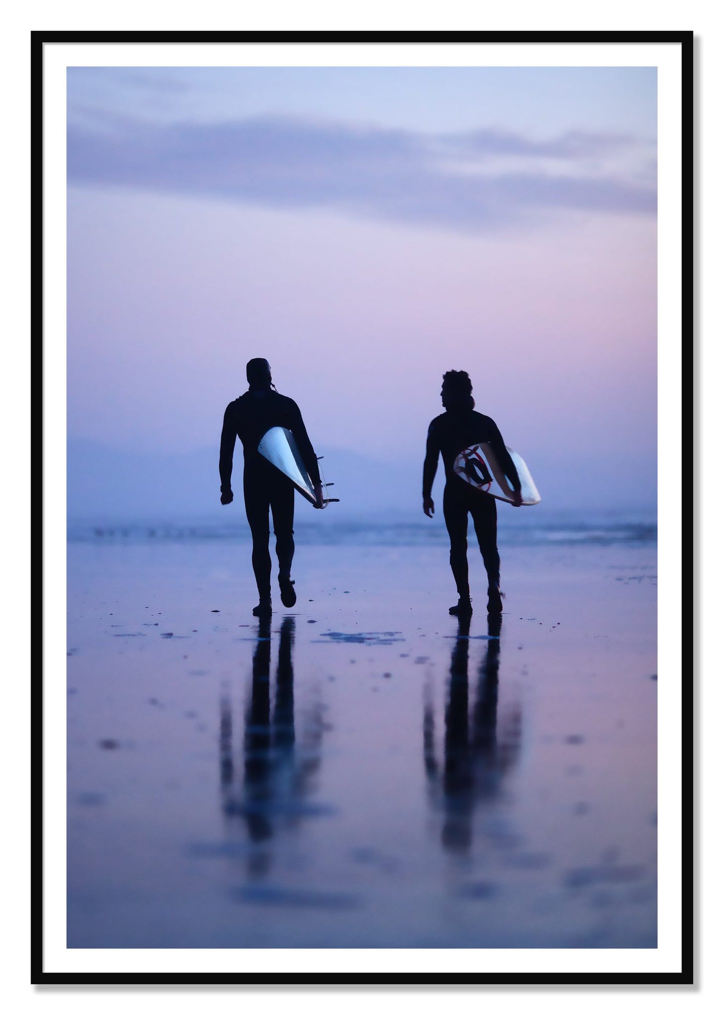 Ocean Beach Surf by Dylan Ozanich, 48×72 print with a White Border in a Black frame