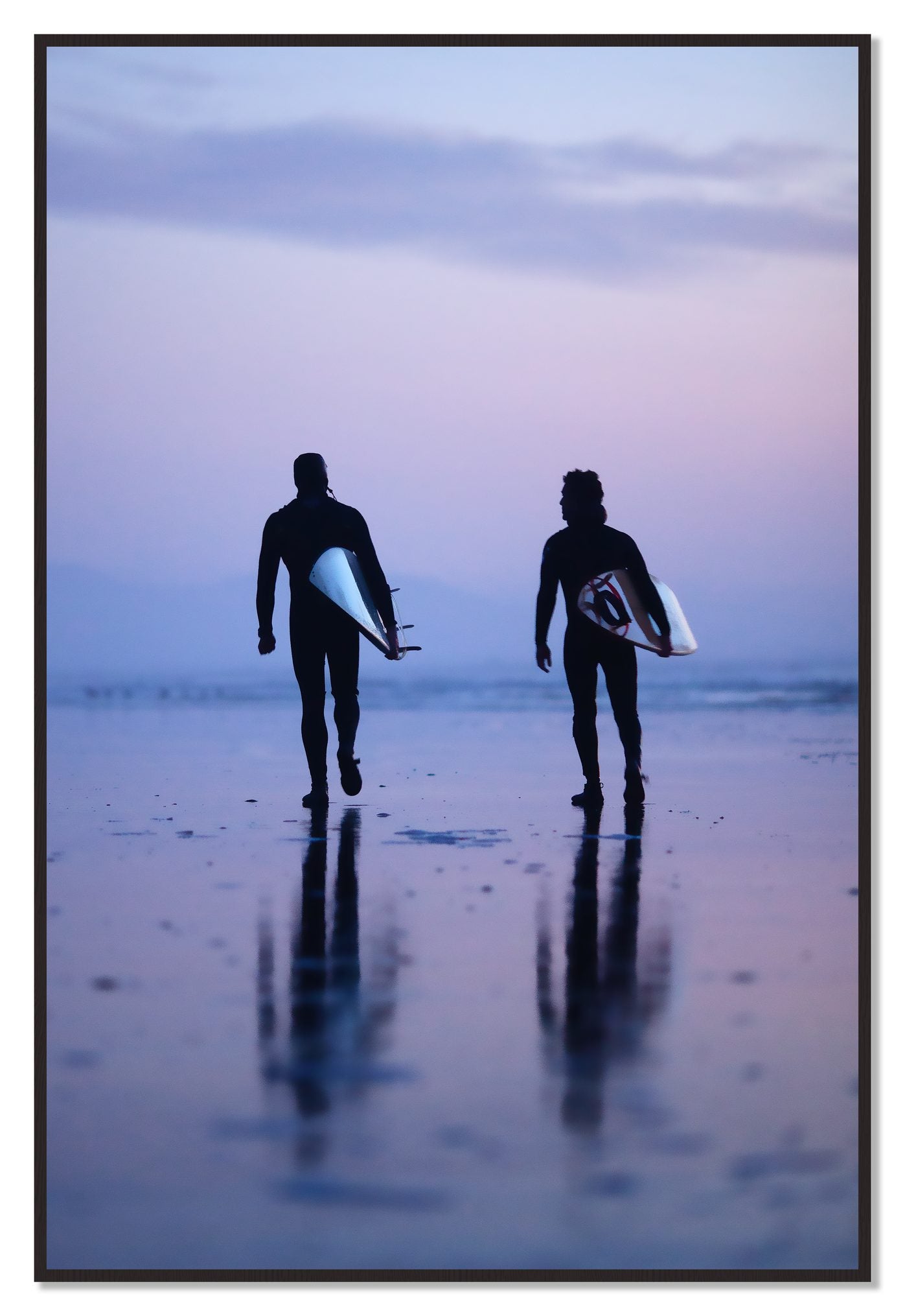 Ocean Beach Surf by Dylan Ozanich, 48×72 Full Bleed Print in a Black Walnut frame