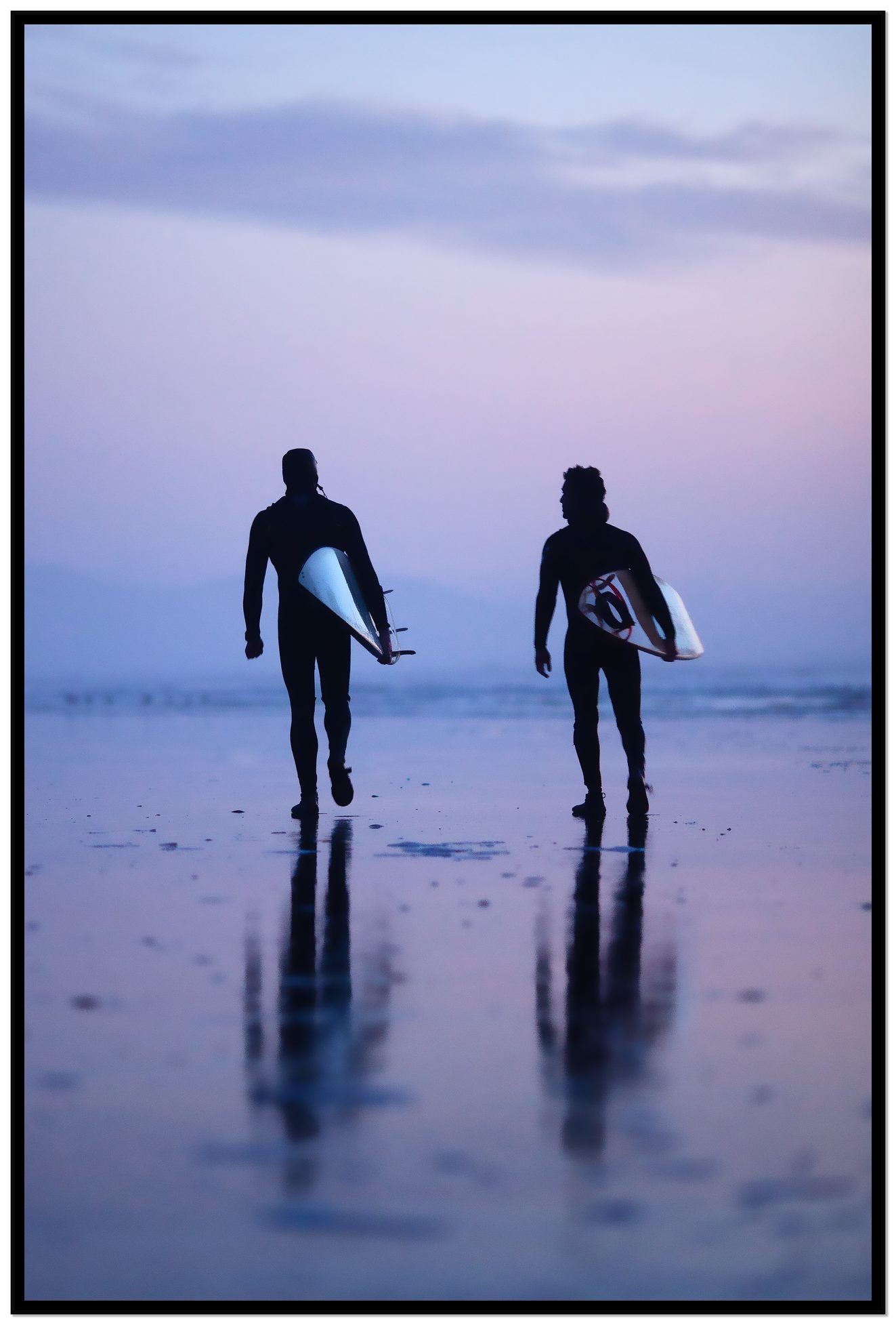 Ocean Beach Surf by Dylan Ozanich, 48×72 Full Bleed Print in a Black frame