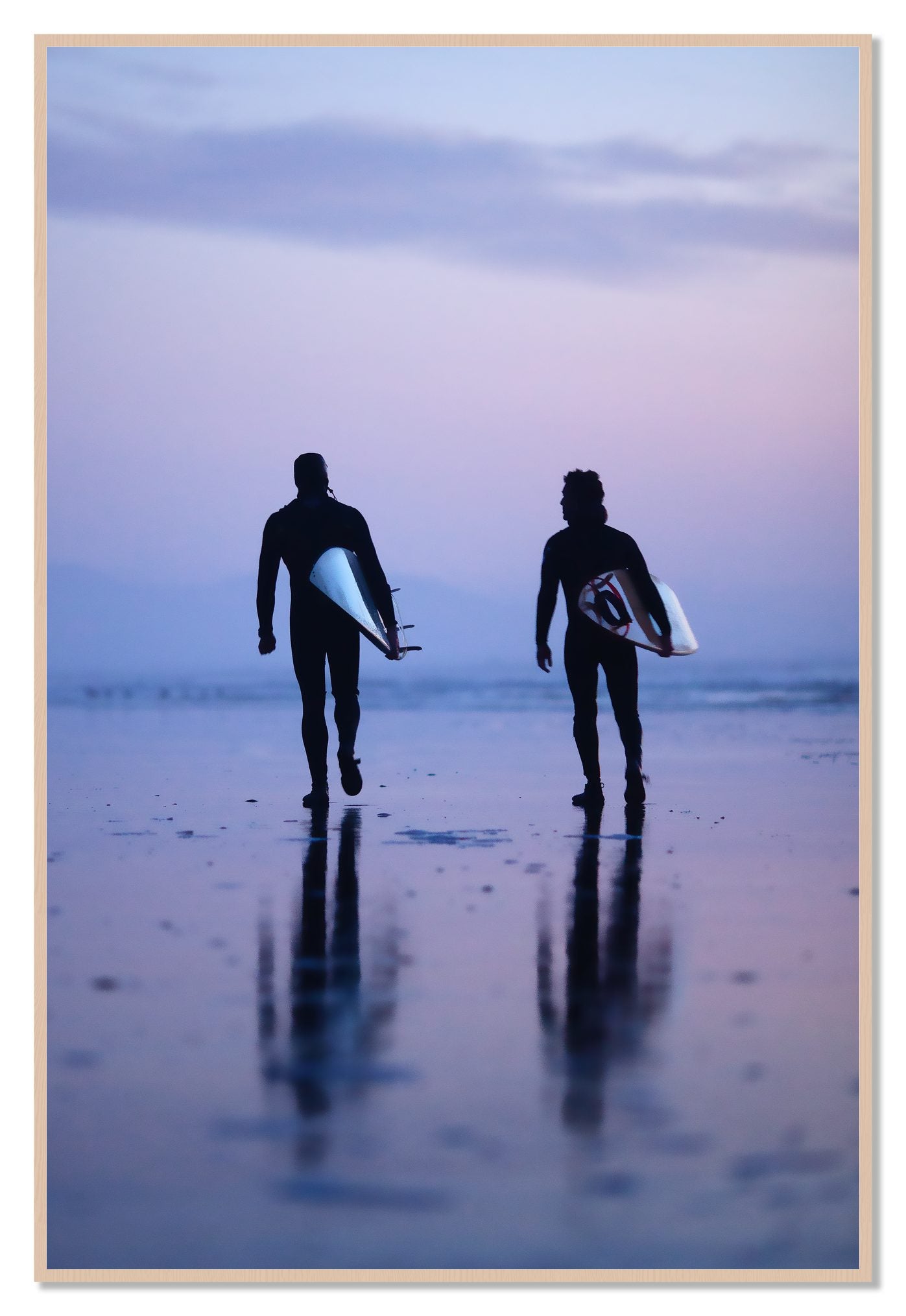 Ocean Beach Surf by Dylan Ozanich, 48×72 Full Bleed Print in a Maple frame