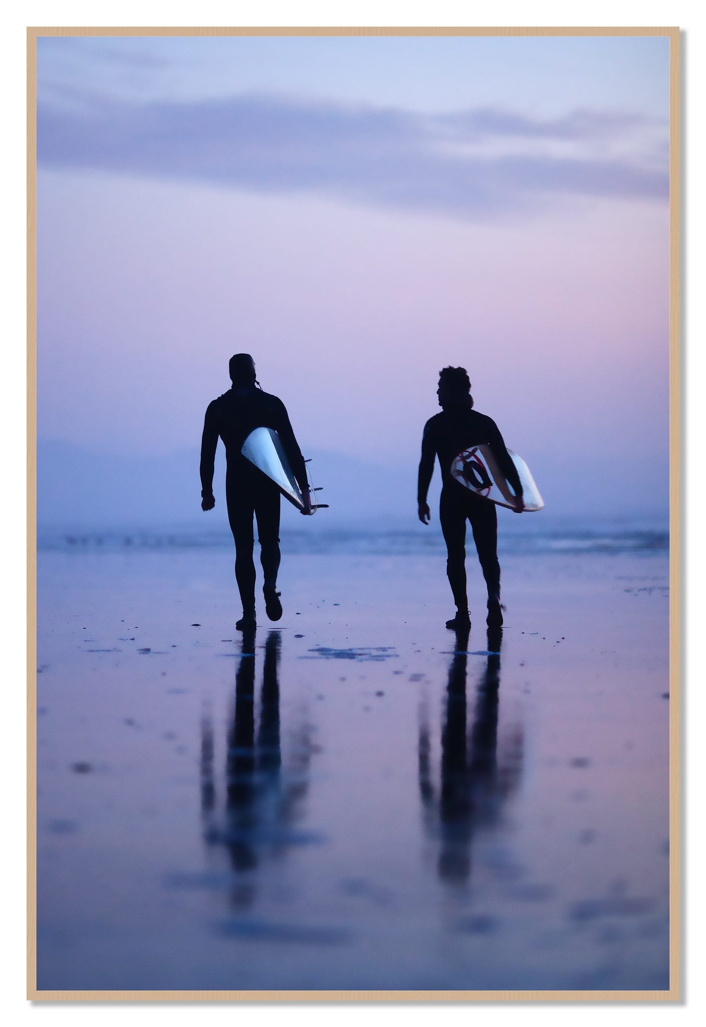 Ocean Beach Surf by Dylan Ozanich, 48×72 Full Bleed Print in an Oak frame