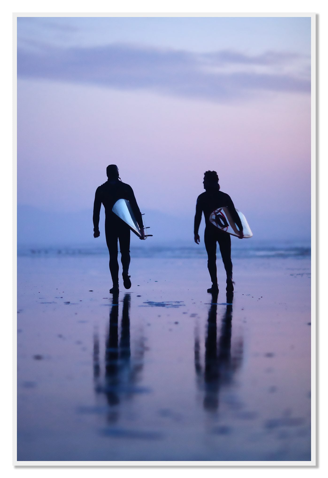 Ocean Beach Surf by Dylan Ozanich, 48×72 Full Bleed Print in a White frame