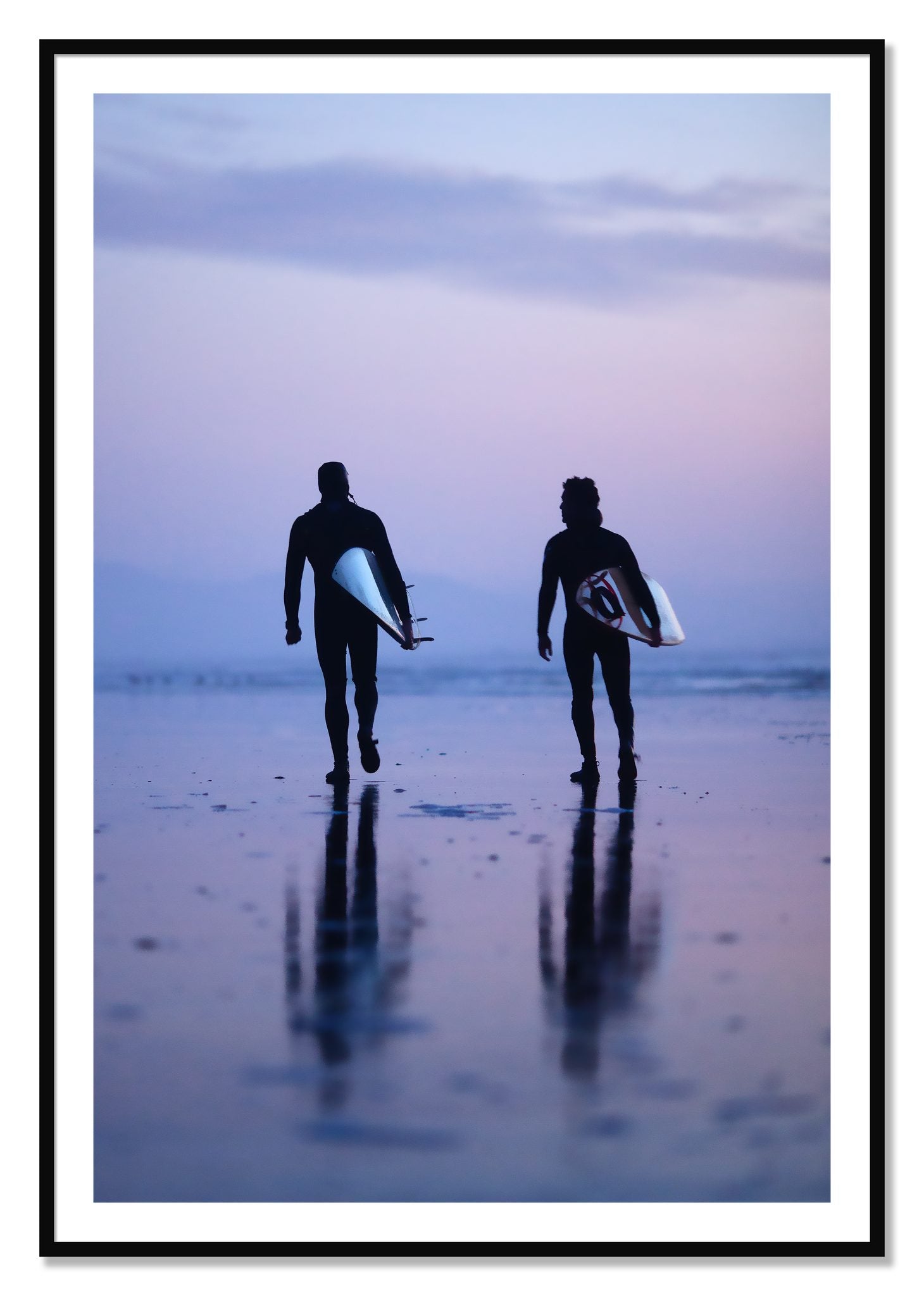 Framed photograph of Ocean Beach Surf by Dylan Ozanich, Black frame, Borders