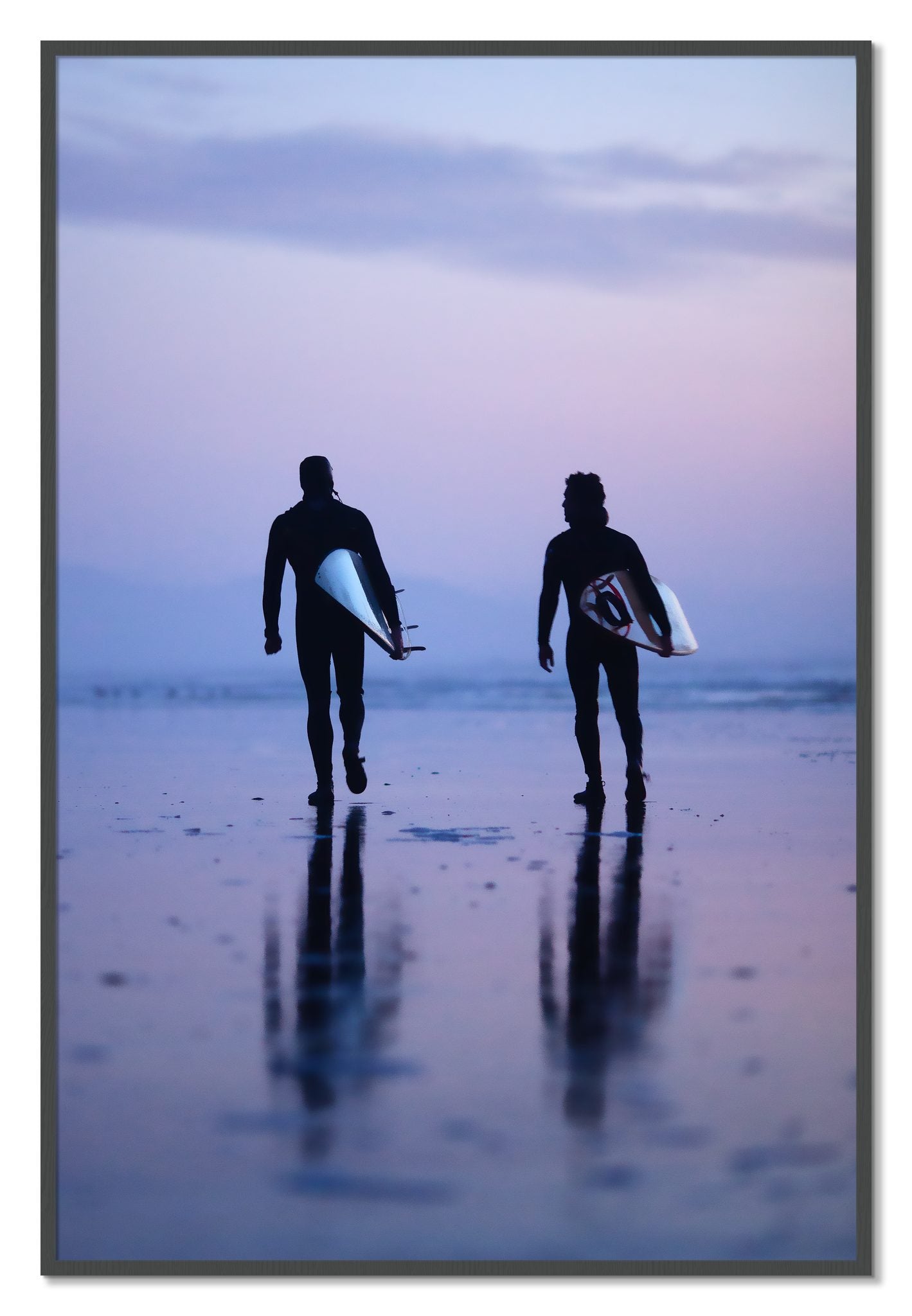 Framed photograph of Ocean Beach Surf by Dylan Ozanich, Grey frame, Full Bleed