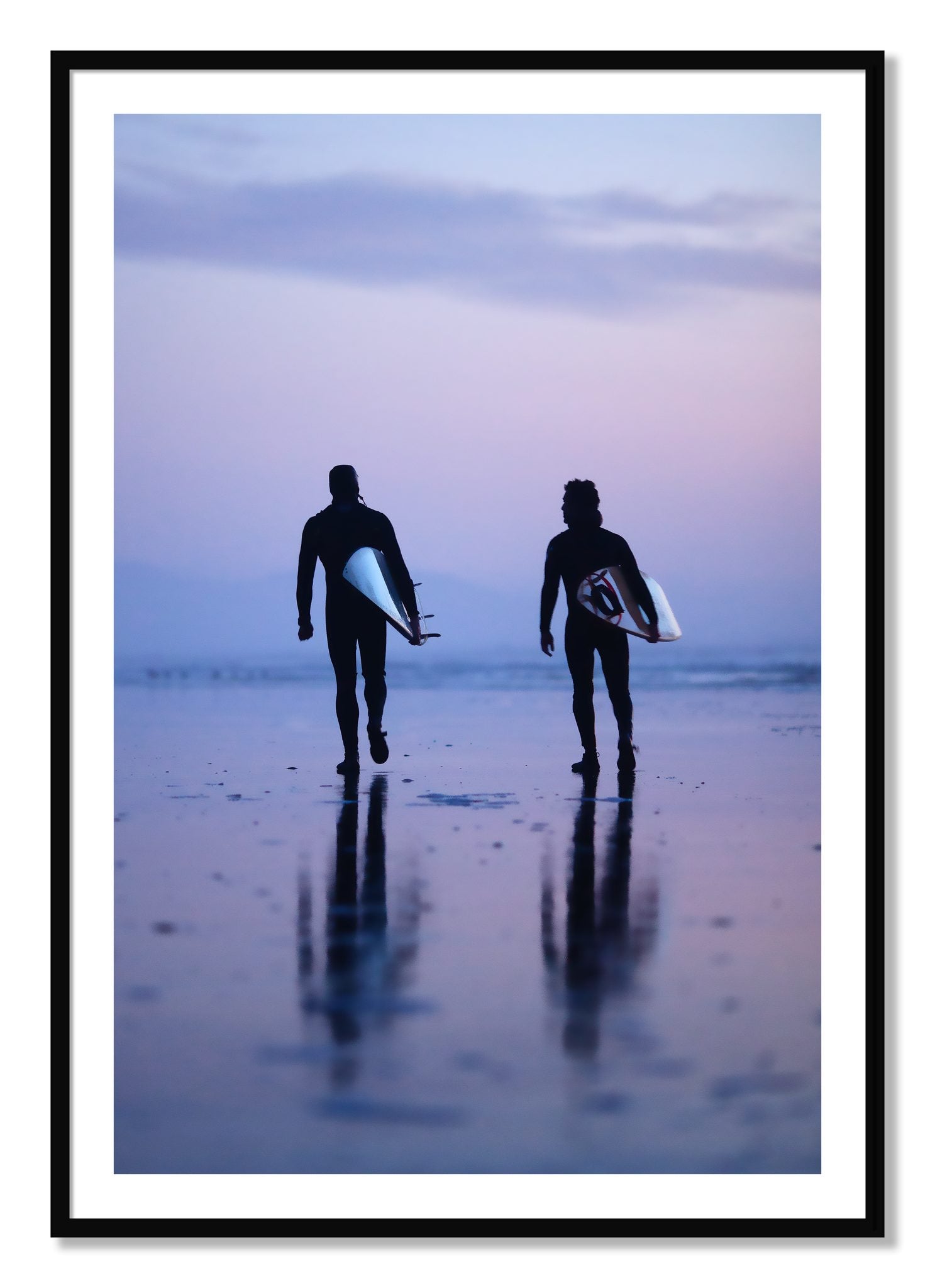 Framed photograph of Ocean Beach Surf by Dylan Ozanich, Black frame, Borders