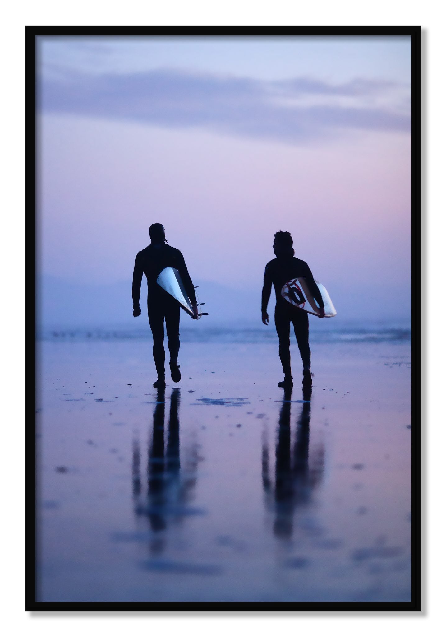 Framed photograph of Ocean Beach Surf by Dylan Ozanich, Black frame, Full Bleed