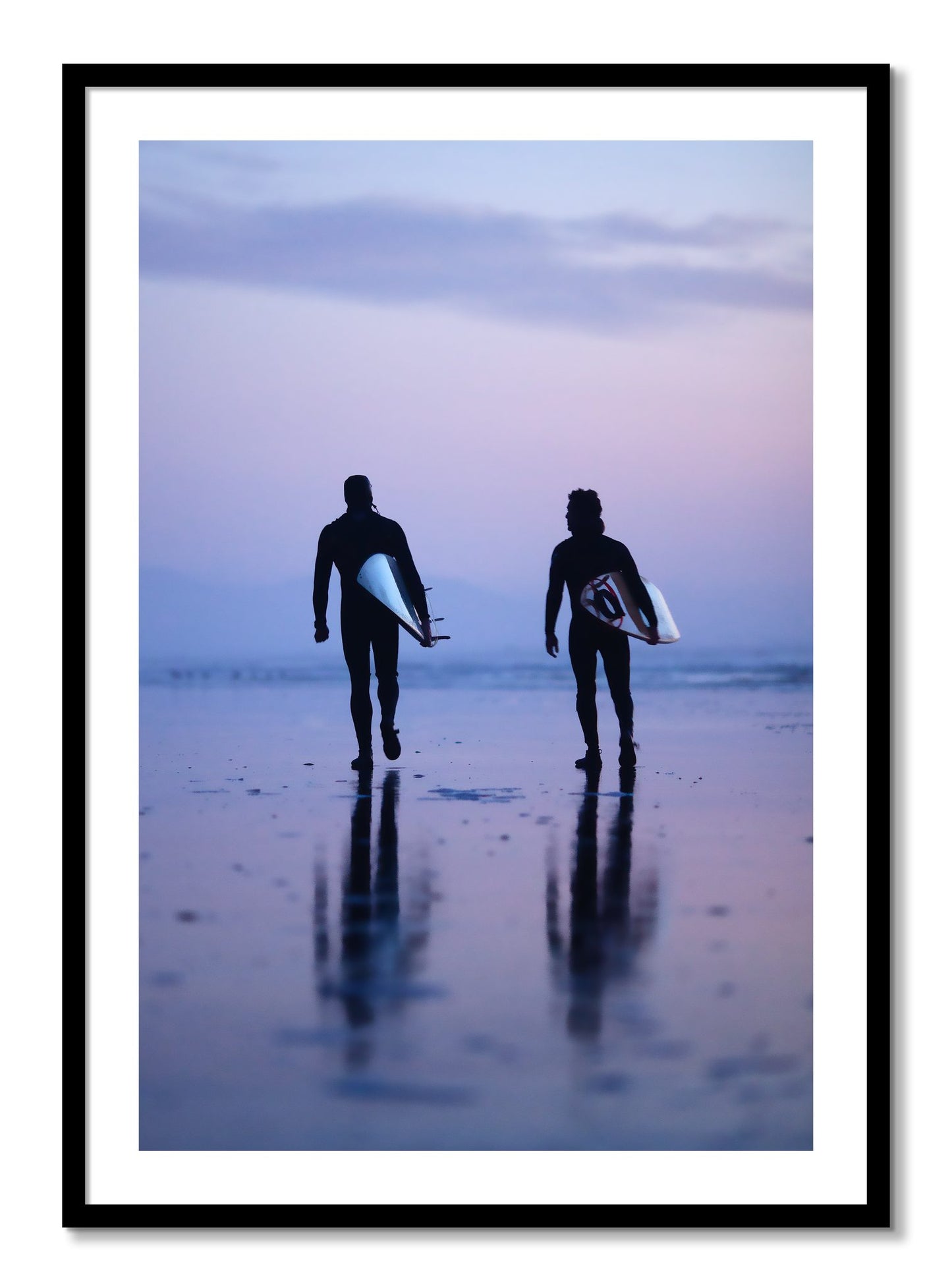 Framed photograph of Ocean Beach Surf by Dylan Ozanich, Black frame, Borders