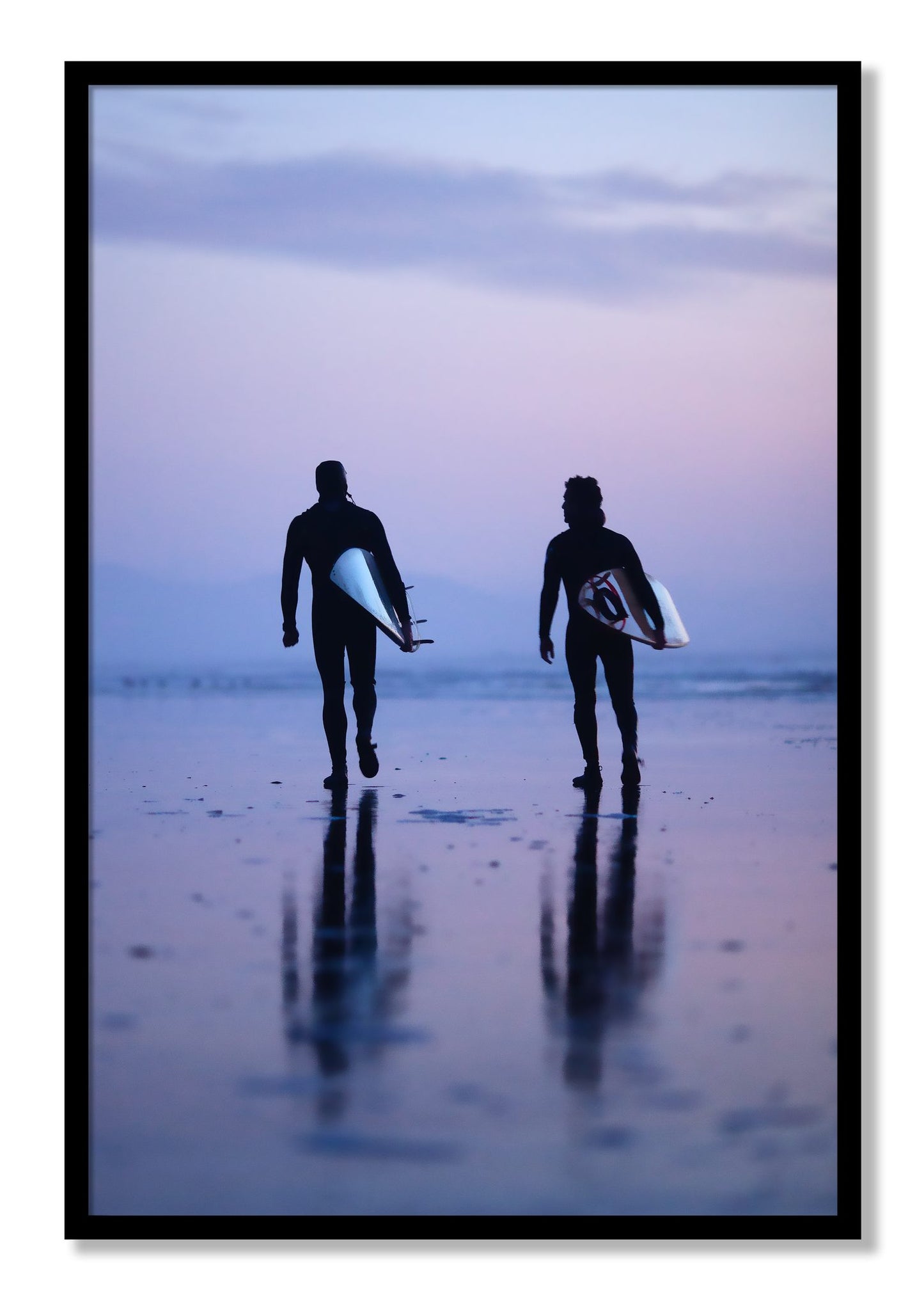 Framed photograph of Ocean Beach Surf by Dylan Ozanich, Black frame, Full Bleed