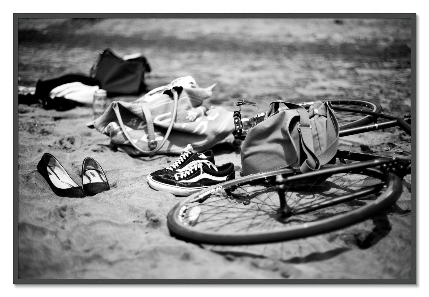 Framed photograph of Ocean Beach by Dylan Ozanich, Grey frame, Full Bleed