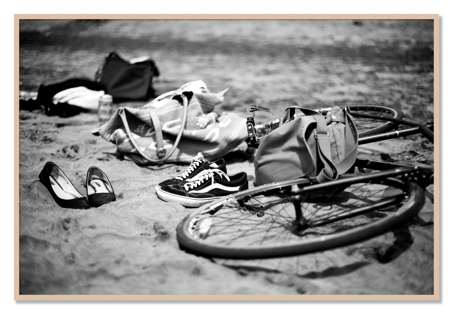 Framed photograph of Ocean Beach by Dylan Ozanich, Maple frame, Full Bleed