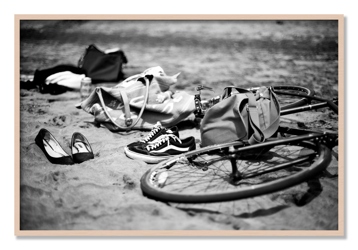 Framed photograph of Ocean Beach by Dylan Ozanich, Maple frame, Full Bleed