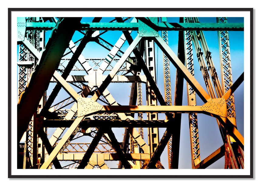 Old School Cool by Dylan Ozanich, 48×72 print with a White Border in a Black Walnut frame