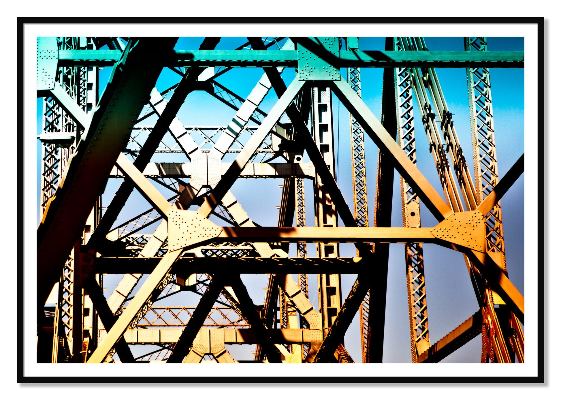 Old School Cool by Dylan Ozanich, 48×72 print with a White Border in a Black frame