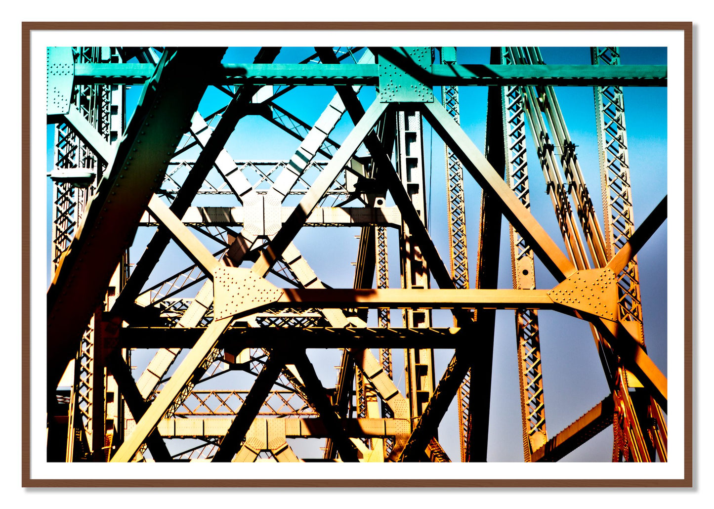 Old School Cool by Dylan Ozanich, 48×72 print with a White Border in a Walnut frame