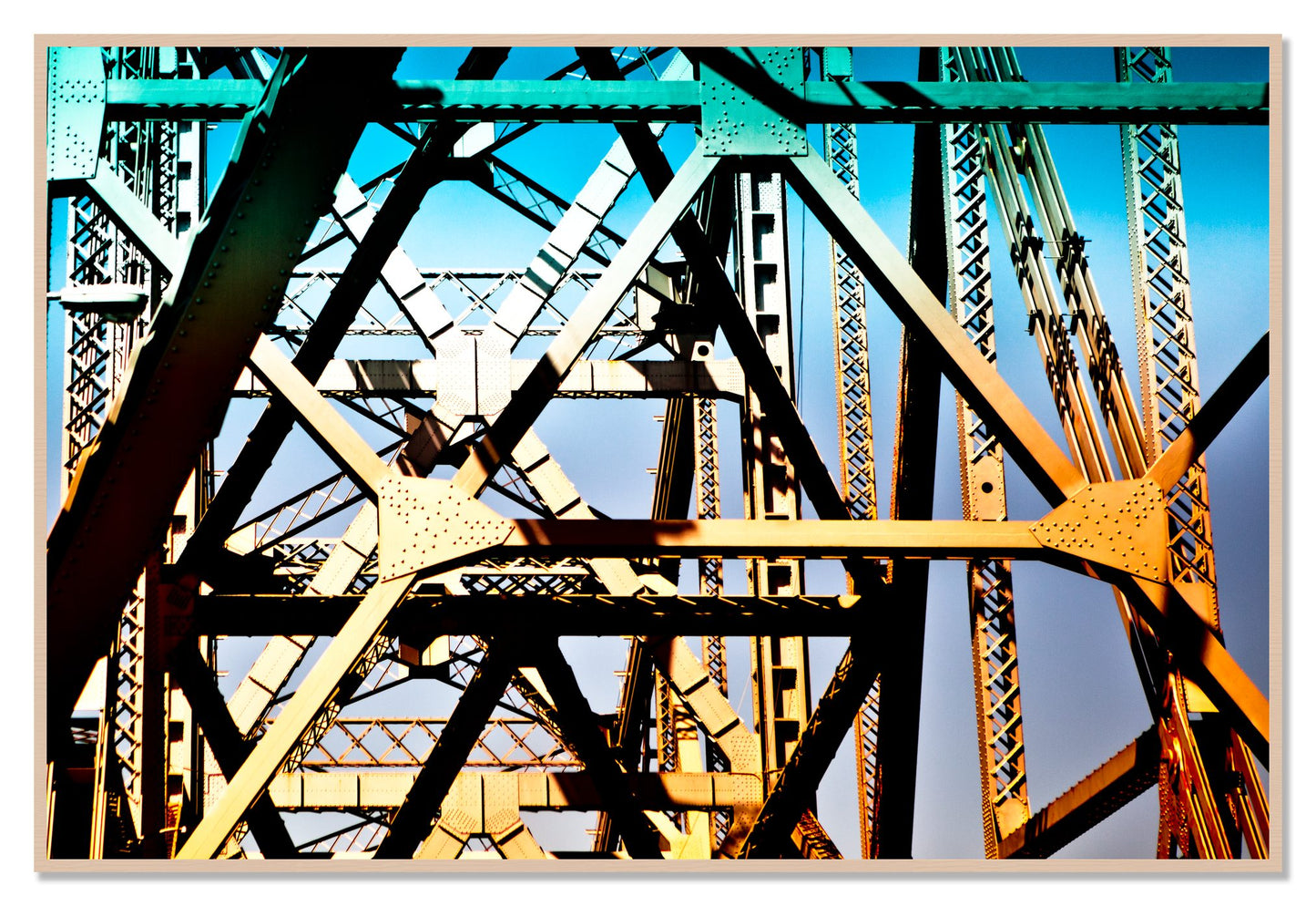 Old School Cool by Dylan Ozanich, 48×72 Full Bleed Print in a Maple frame