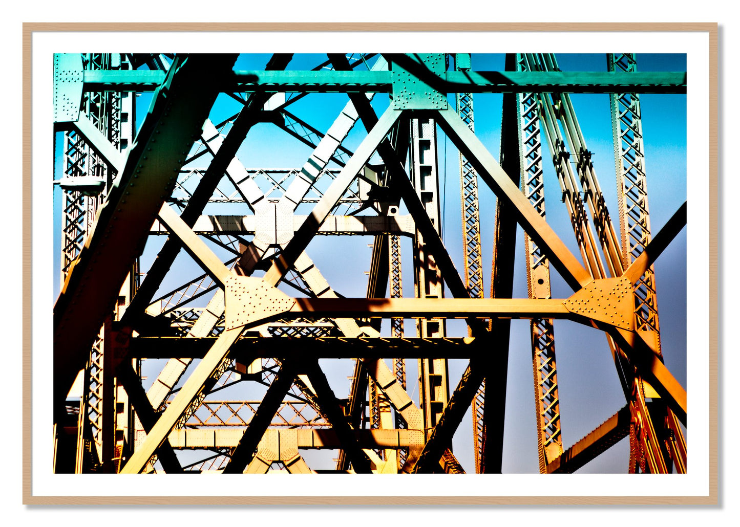 Framed photograph of Old School Cool by Dylan Ozanich, Oak frame, Borders