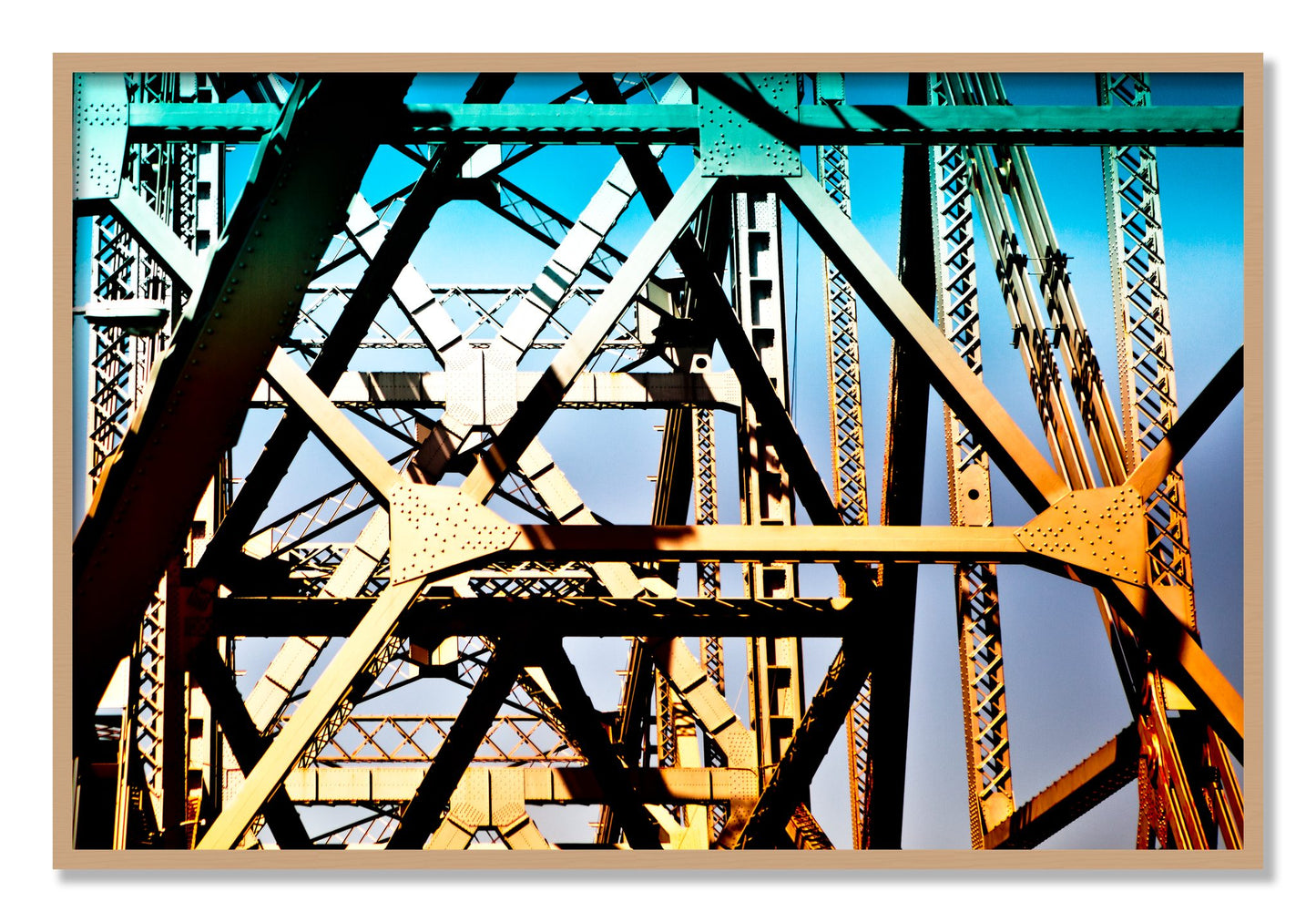 Framed photograph of Old School Cool by Dylan Ozanich, Oak frame, Full Bleed