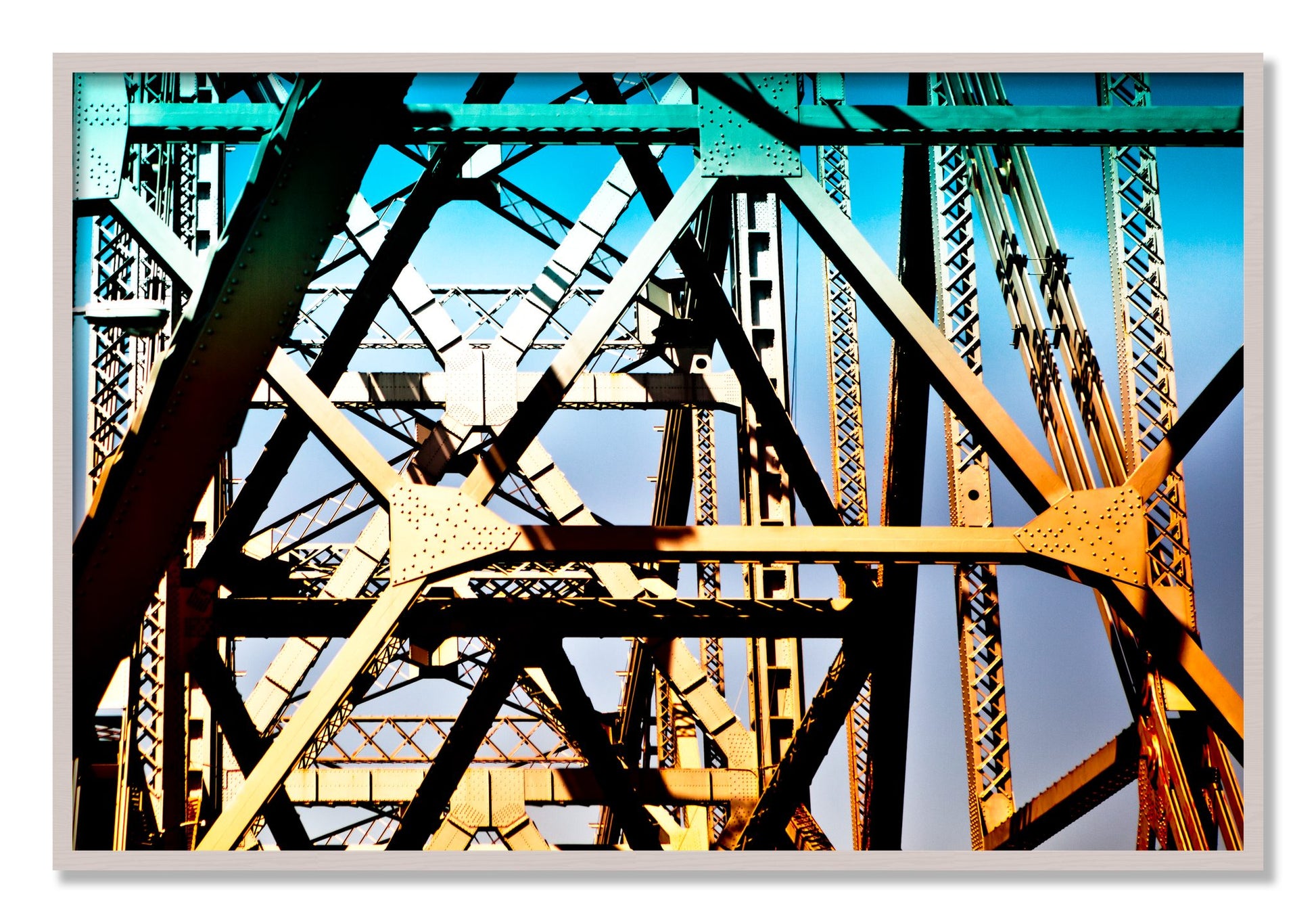 Framed photograph of Old School Cool by Dylan Ozanich, White Maple frame, Full Bleed